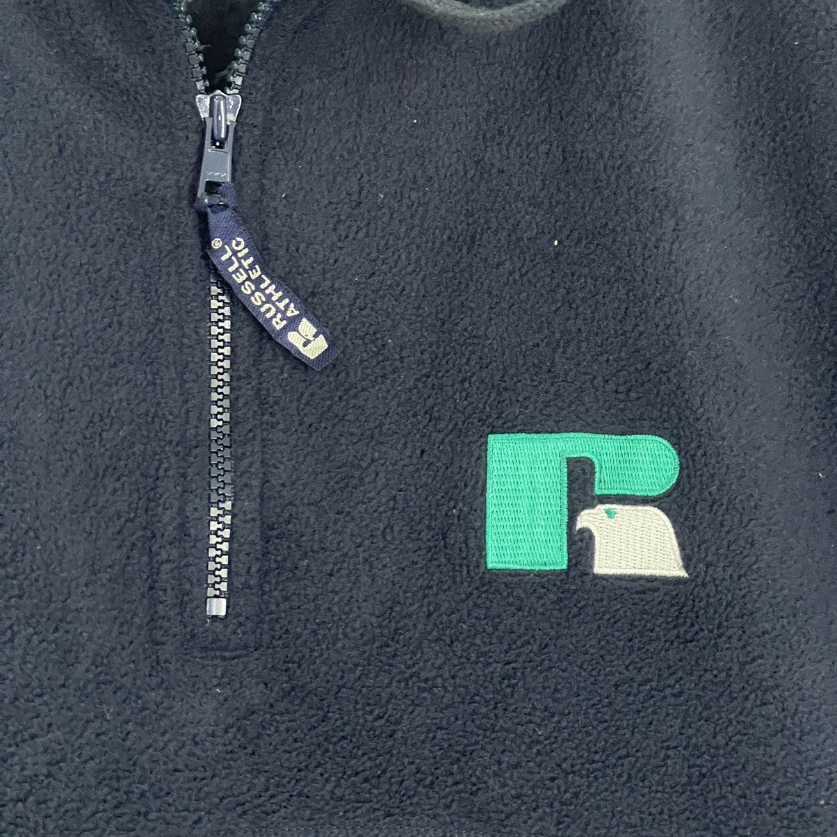 Russell Athletic × Vintage Vintage 90’s Russell Athletic Halfzip Fleece Size L Size US L / EU 52-54 / 3 - 5 Thumbnail