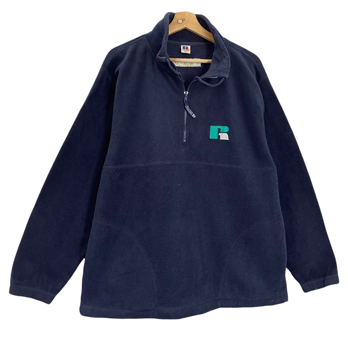 Russell Athletic × Vintage Vintage 90’s Russell Athletic Halfzip Fleece Size L Size US L / EU 52-54 / 3 - 2 Thumbnail