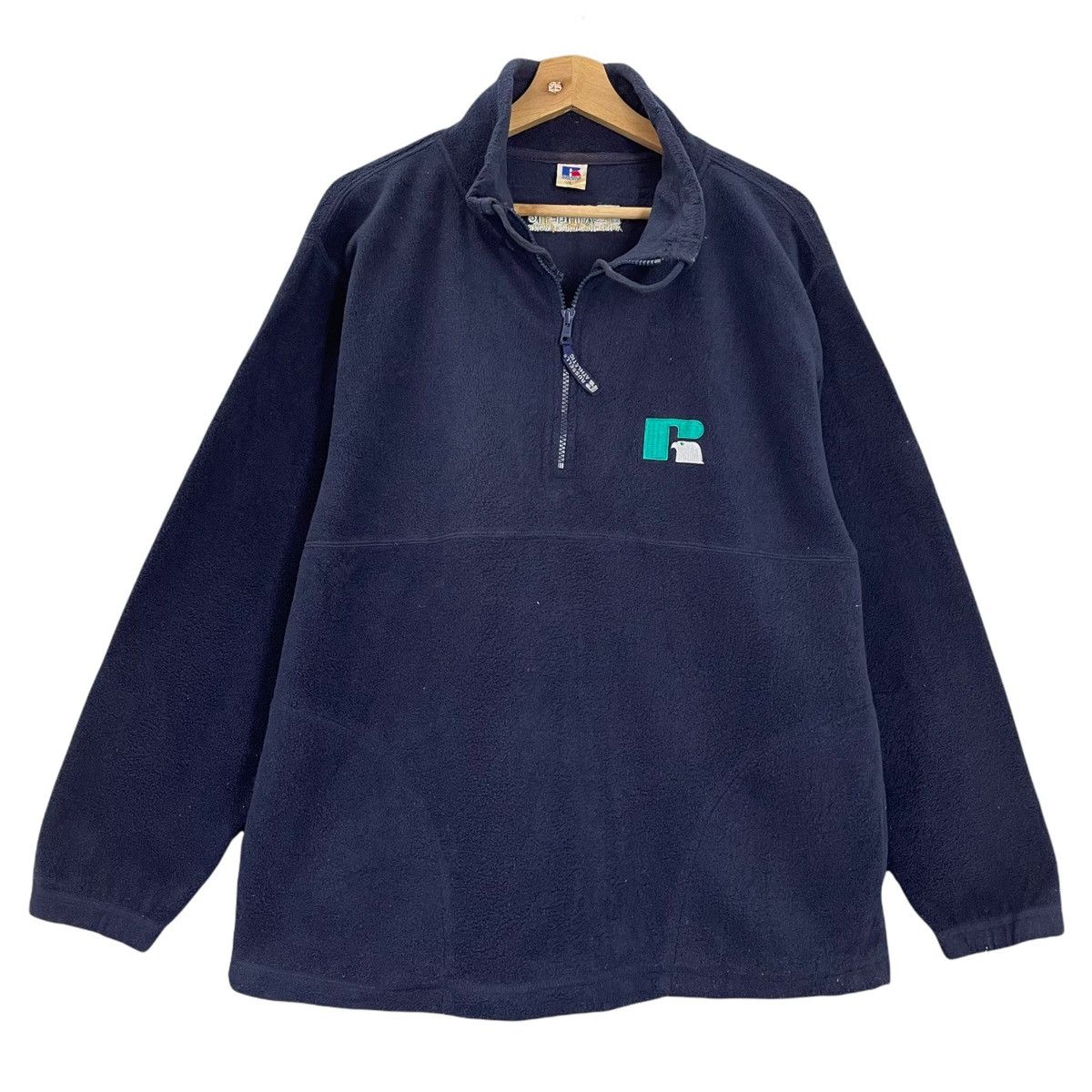 Russell Athletic × Vintage Vintage 90’s Russell Athletic Halfzip Fleece Size L Size US L / EU 52-54 / 3 - 1 Thumbnail