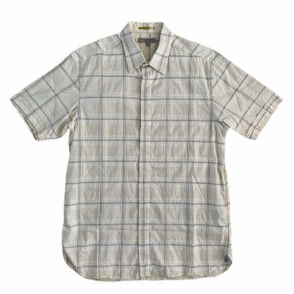 Ted Baker Ted Baker Cotton Short Sleeve Button Down Shirt Size US M / EU 48-50 / 2 - 2 Thumbnail