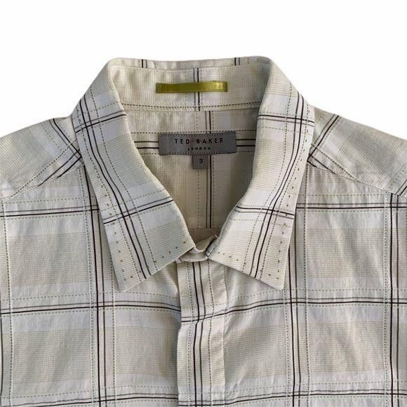 Ted Baker Ted Baker Cotton Short Sleeve Button Down Shirt Size US M / EU 48-50 / 2 - 1 Thumbnail