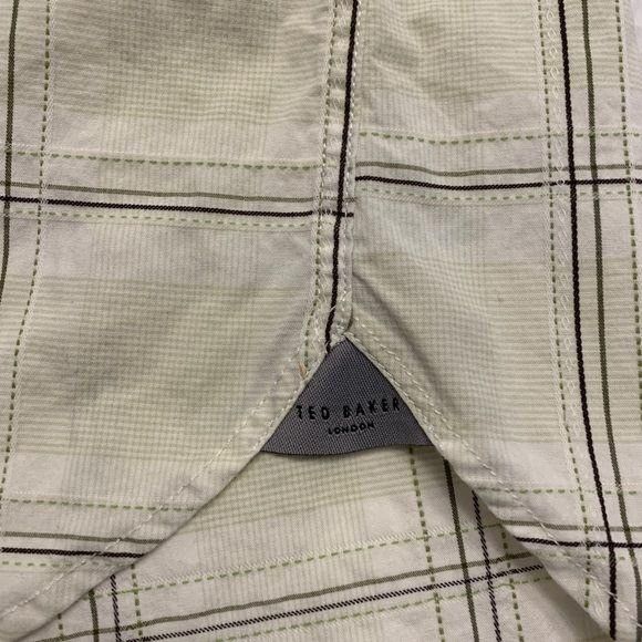 Ted Baker Ted Baker Cotton Short Sleeve Button Down Shirt Size US M / EU 48-50 / 2 - 8 Thumbnail