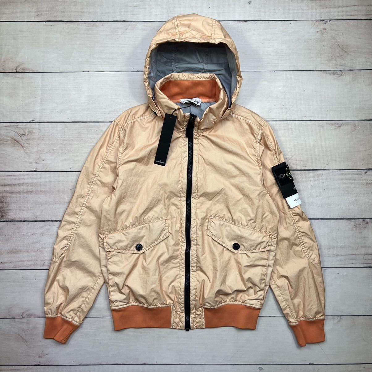 Stone Island Stone Island Hooded Jacket Shell Membrana 3L-TC Salmon Size US M / EU 48-50 / 2 - 1 Thumbnail