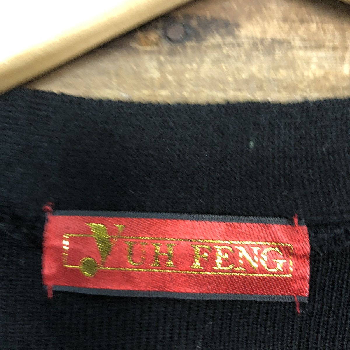 Homespun Knitwear Yuh Feng Black Cardigan knit vintage stripe #520B Size US L / EU 52-54 / 3 - 11 Thumbnail
