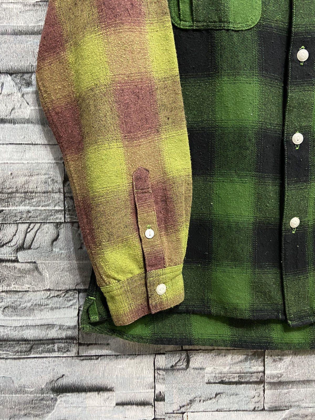 Japanese Brand Union Made Flannel double pocket plaid custom design Size US L / EU 52-54 / 3 - 4 Thumbnail
