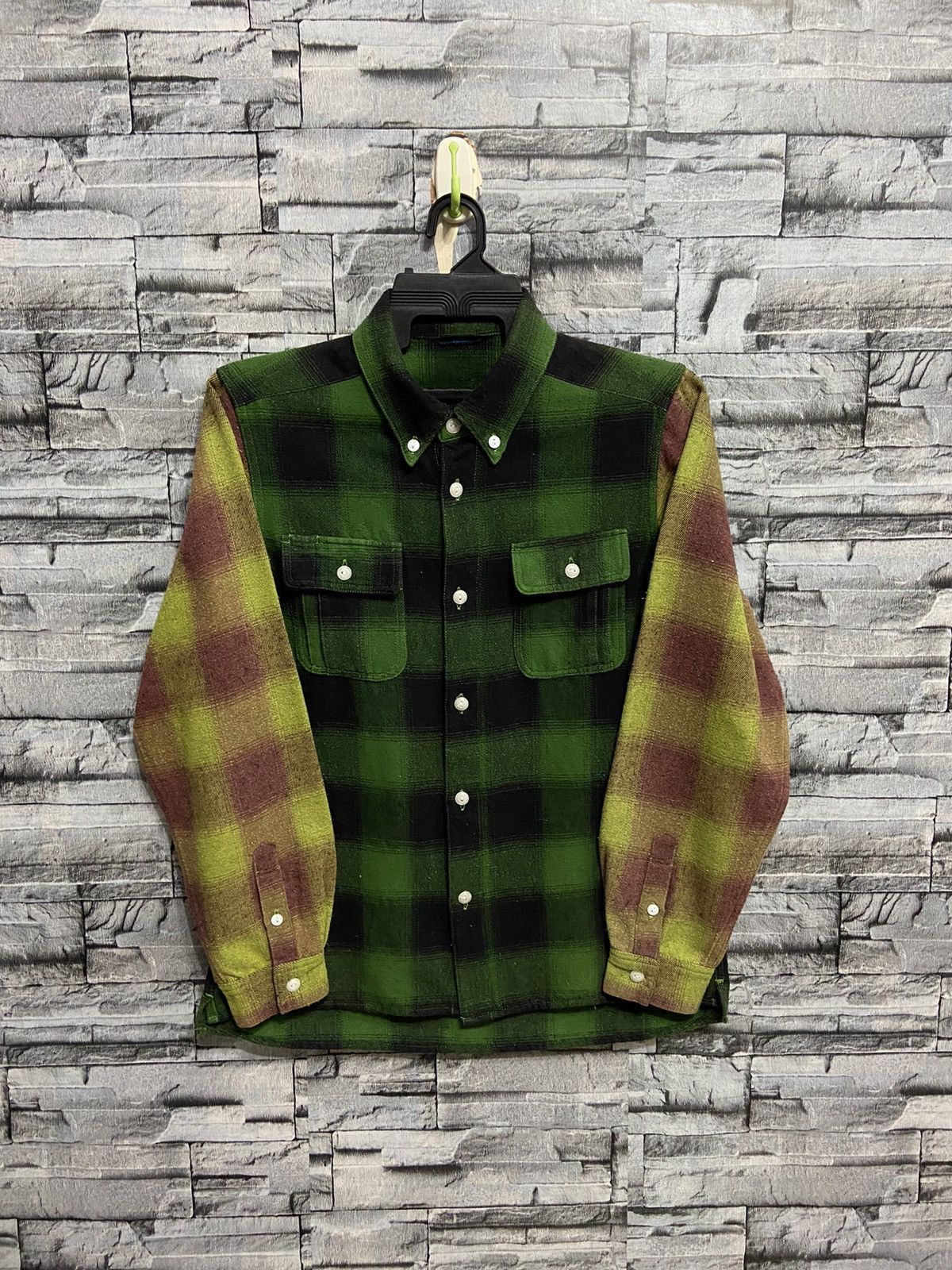 Japanese Brand Union Made Flannel double pocket plaid custom design Size US L / EU 52-54 / 3 - 1 Thumbnail