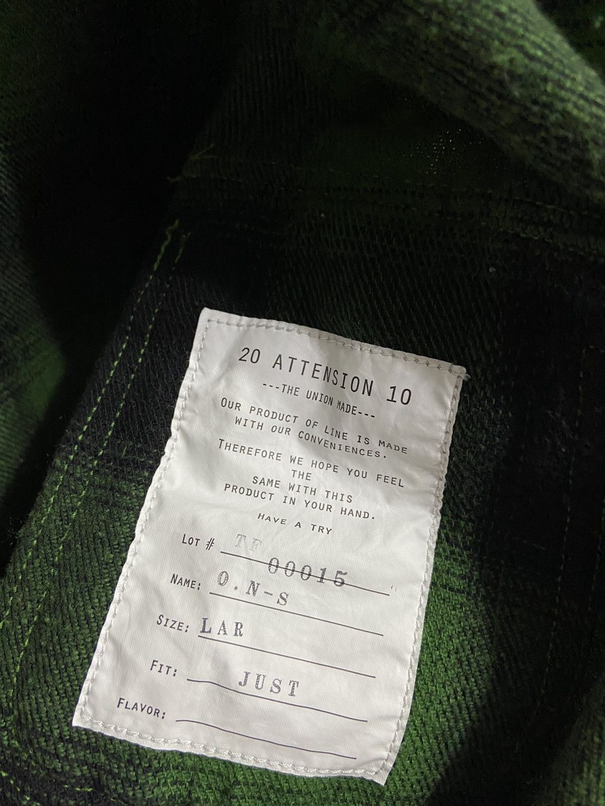 Japanese Brand Union Made Flannel double pocket plaid custom design Size US L / EU 52-54 / 3 - 6 Thumbnail