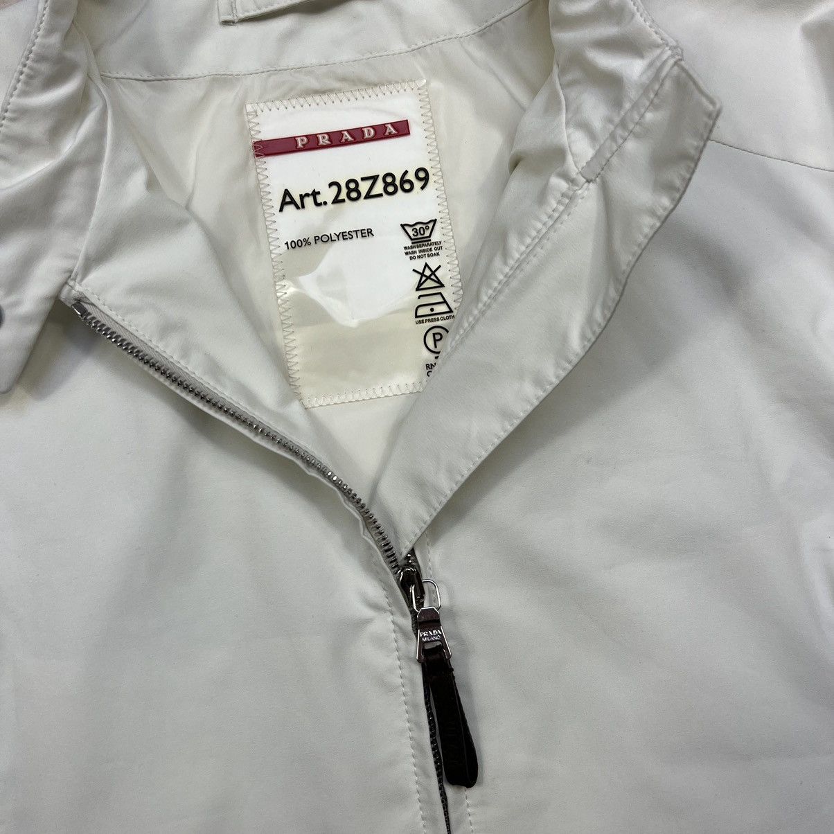 Designer × Prada Prada Nylon White Wind Stopper Goretex Light Jacket Size M / US 6-8 / IT 42-44 - 6 Thumbnail