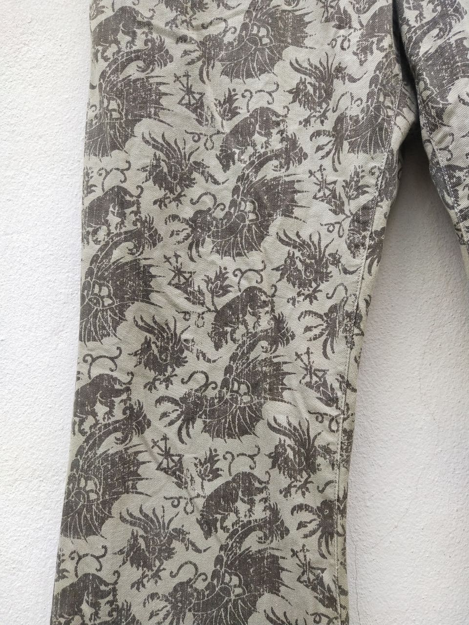 Schlussel Japanese Brand SCHLÜSSEL Art Animal Fullprint Flare Pants Size US 32 / EU 48 - 7 Thumbnail