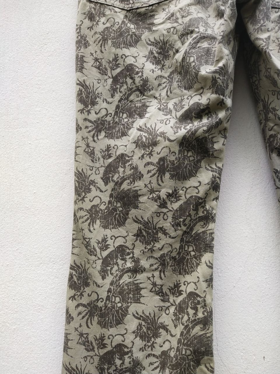 Schlussel Japanese Brand SCHLÜSSEL Art Animal Fullprint Flare Pants Size US 32 / EU 48 - 14 Thumbnail