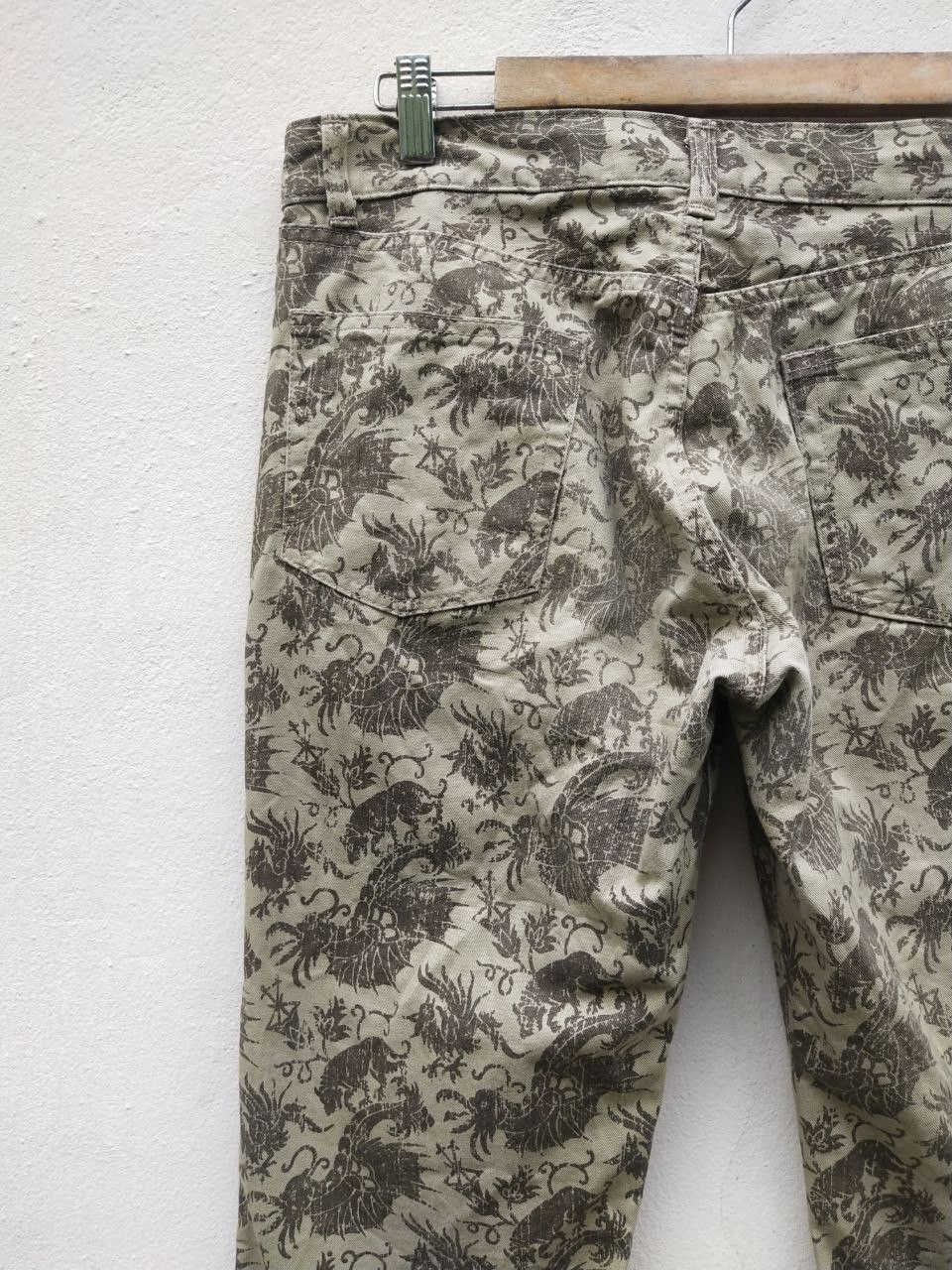 Schlussel Japanese Brand SCHLÜSSEL Art Animal Fullprint Flare Pants Size US 32 / EU 48 - 13 Thumbnail