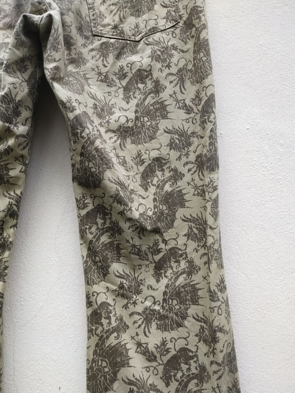 Schlussel Japanese Brand SCHLÜSSEL Art Animal Fullprint Flare Pants Size US 32 / EU 48 - 17 Thumbnail