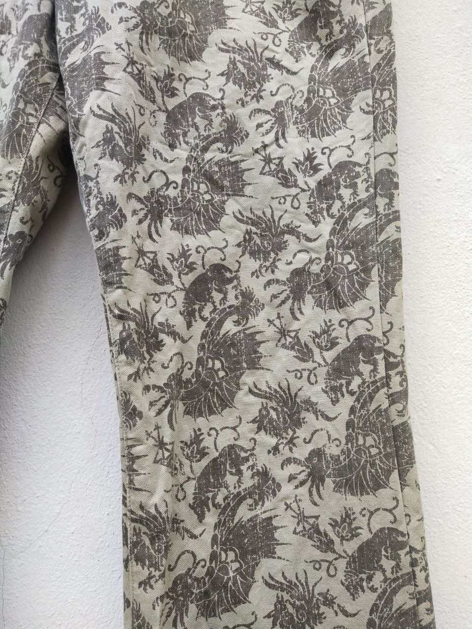 Schlussel Japanese Brand SCHLÜSSEL Art Animal Fullprint Flare Pants Size US 32 / EU 48 - 10 Thumbnail