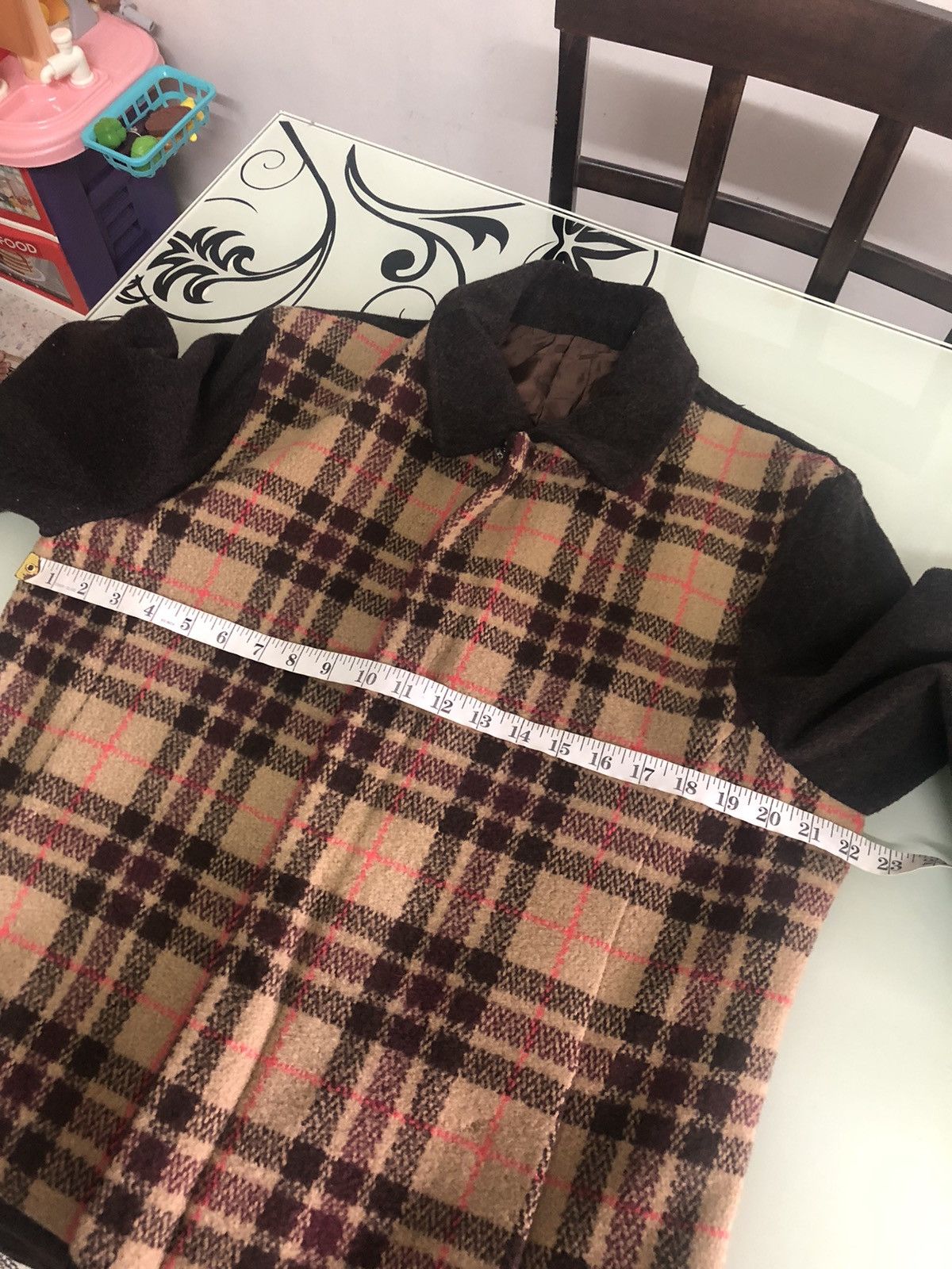 PPFM Vintage PPFM Gingham Brown Wool Long Coat Size US L / EU 52-54 / 3 - 15 Thumbnail