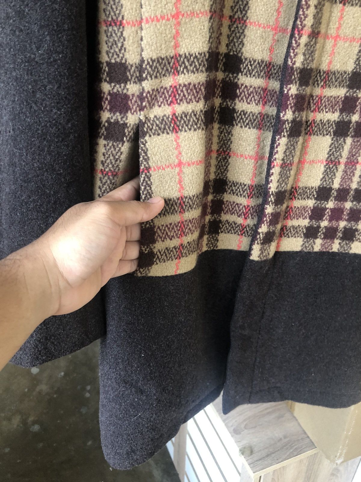 PPFM Vintage PPFM Gingham Brown Wool Long Coat Size US L / EU 52-54 / 3 - 7 Thumbnail