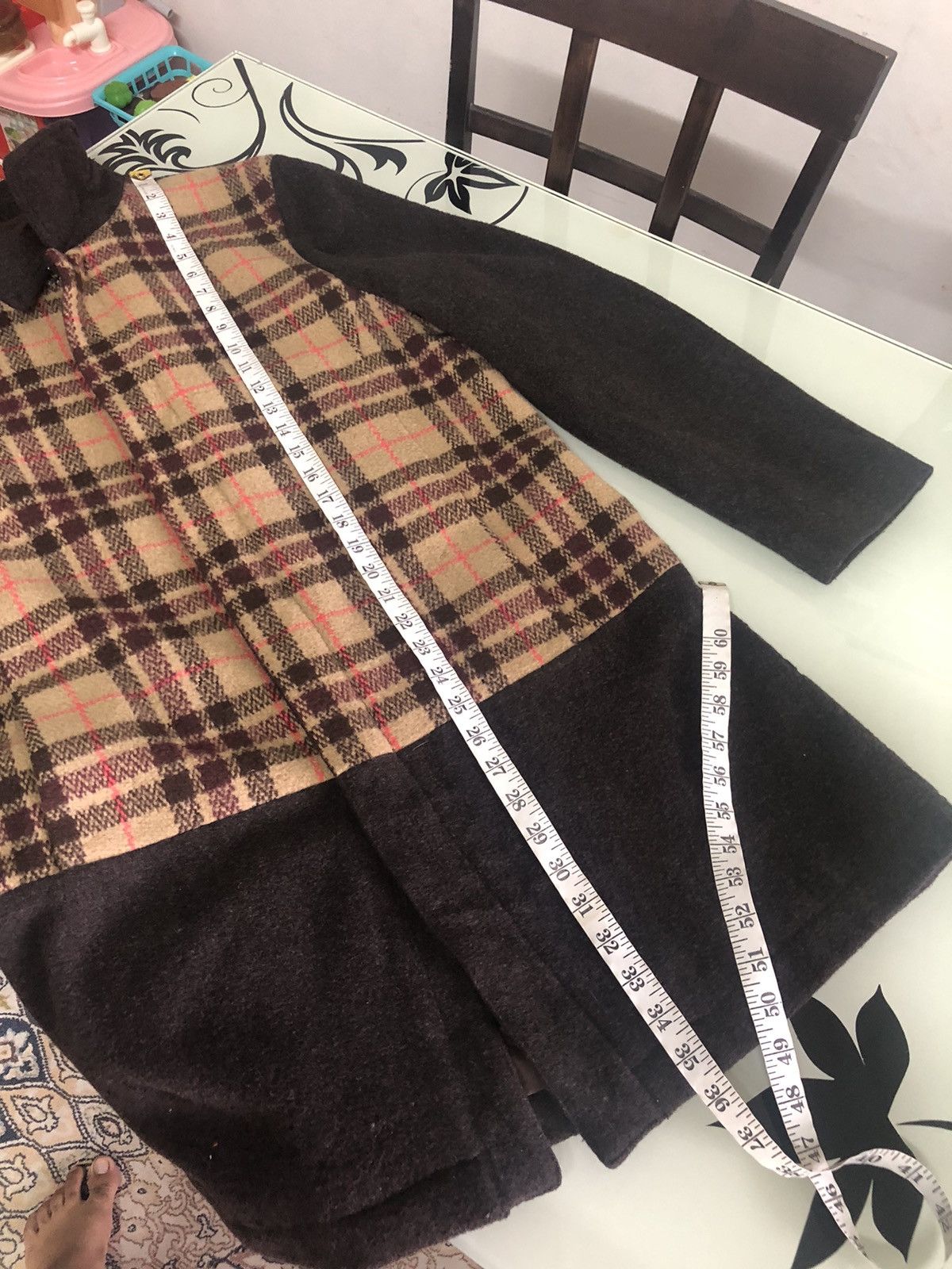 PPFM Vintage PPFM Gingham Brown Wool Long Coat Size US L / EU 52-54 / 3 - 18 Thumbnail