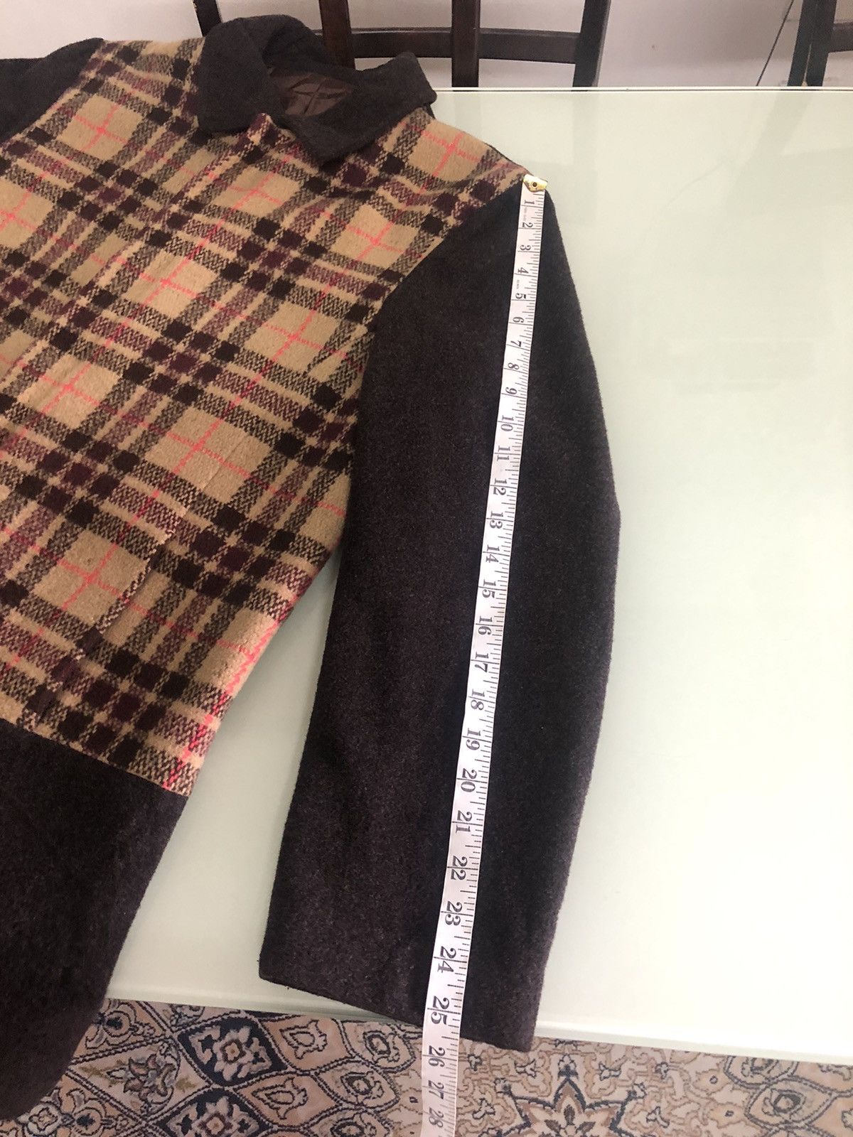 PPFM Vintage PPFM Gingham Brown Wool Long Coat Size US L / EU 52-54 / 3 - 17 Thumbnail