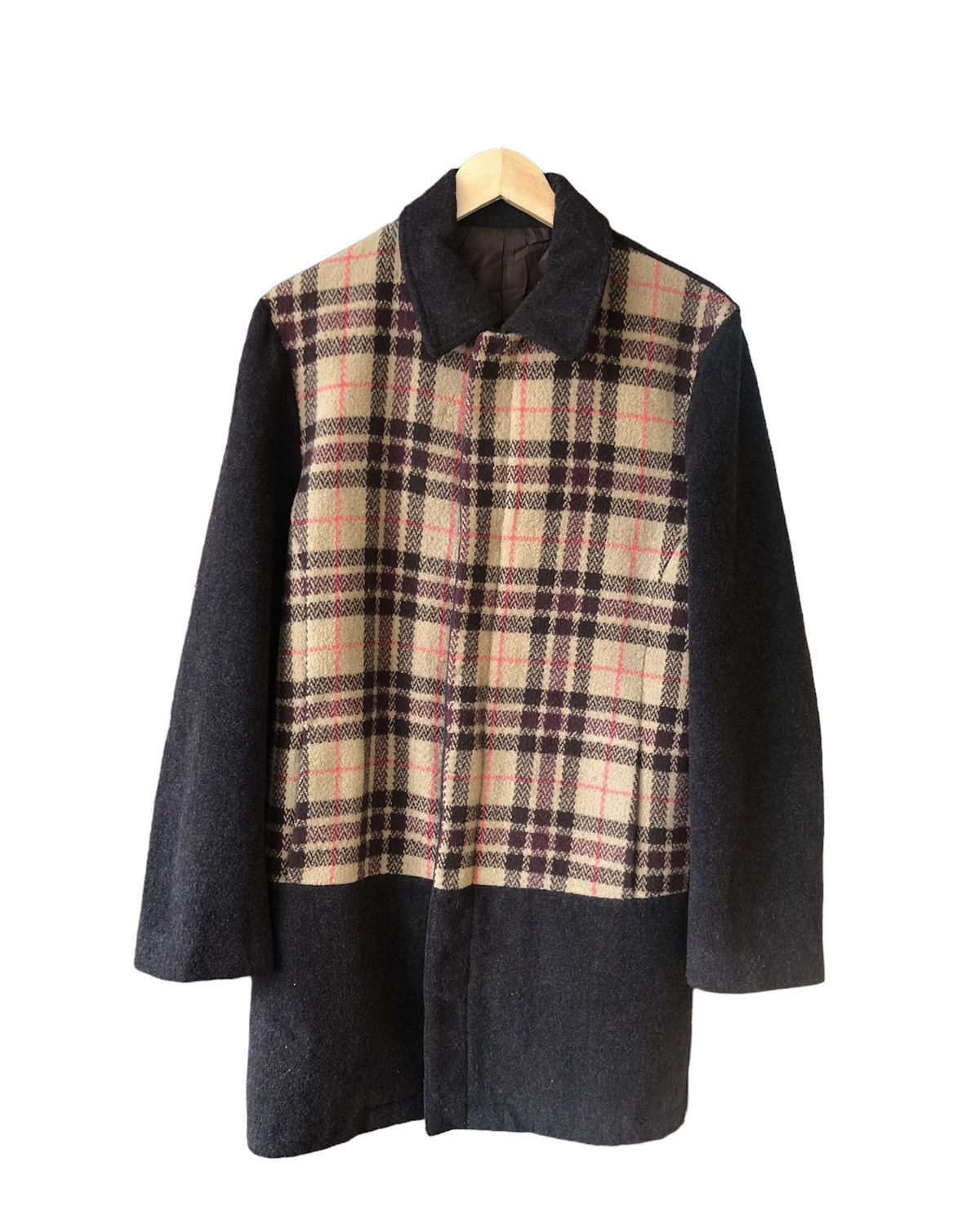 PPFM Vintage PPFM Gingham Brown Wool Long Coat Size US L / EU 52-54 / 3 - 2 Thumbnail