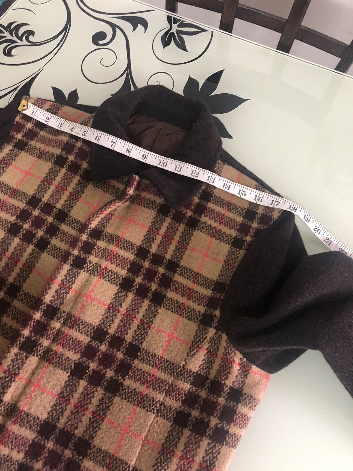 PPFM Vintage PPFM Gingham Brown Wool Long Coat Size US L / EU 52-54 / 3 - 16 Thumbnail