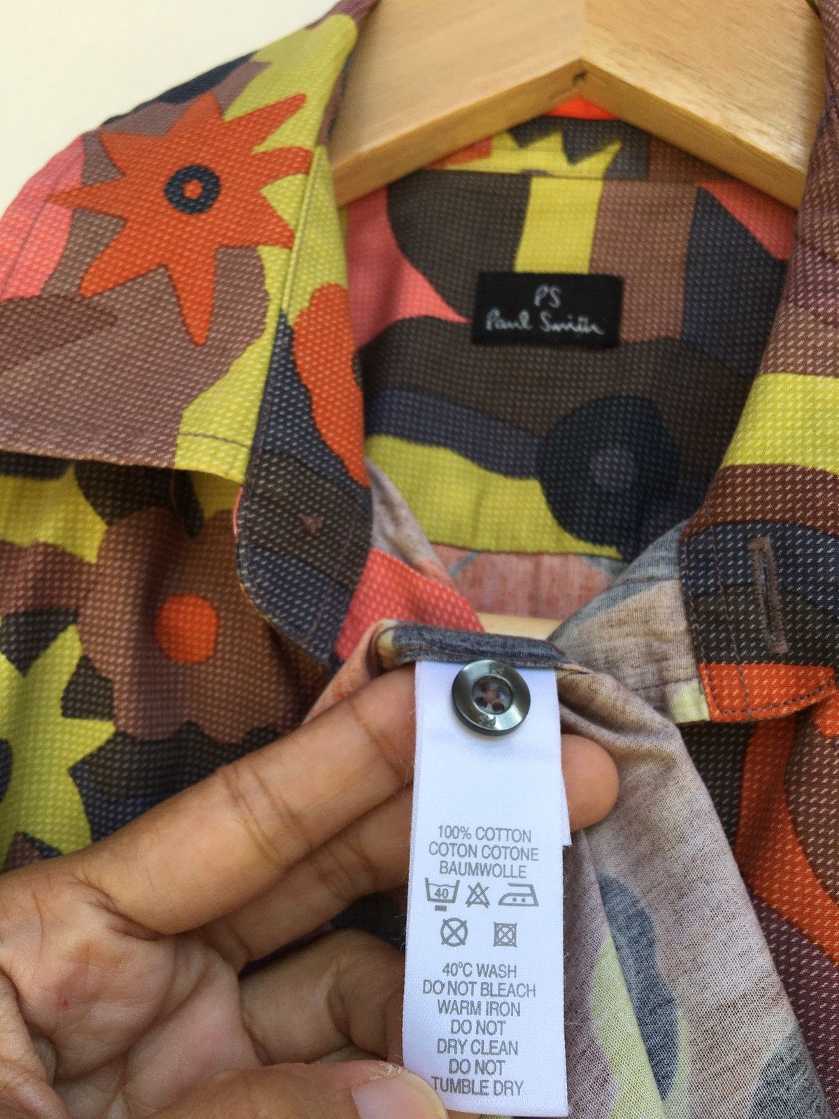 Paul Smith Paul Smith Multicolor Abstract Cotton Casual Buttons Shirt Size US M / EU 48-50 / 2 - 8 Thumbnail