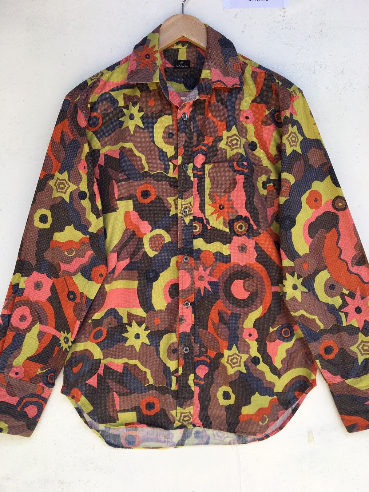 Paul Smith Paul Smith Multicolor Abstract Cotton Casual Buttons Shirt Size US M / EU 48-50 / 2 - 4 Thumbnail