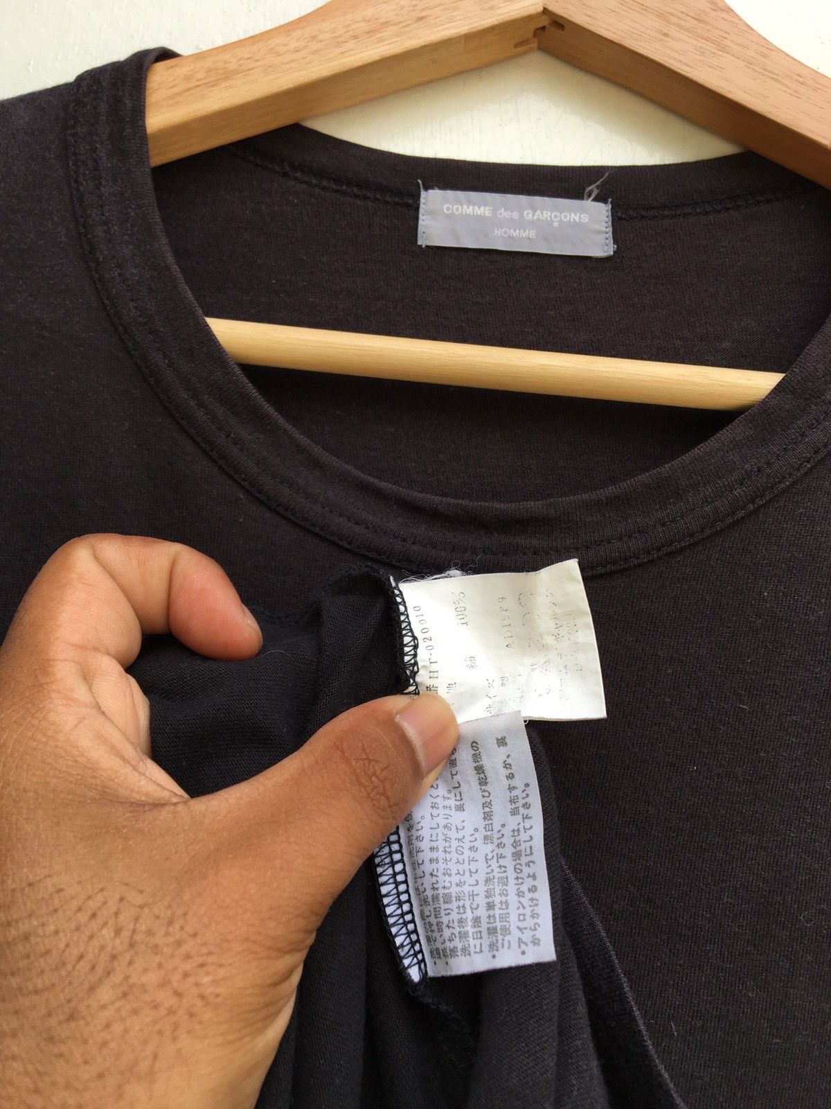 Comme des Garcons Vintage 80s Comme Des Garcons Homme Plain Black Shirt Size US M / EU 48-50 / 2 - 8 Thumbnail