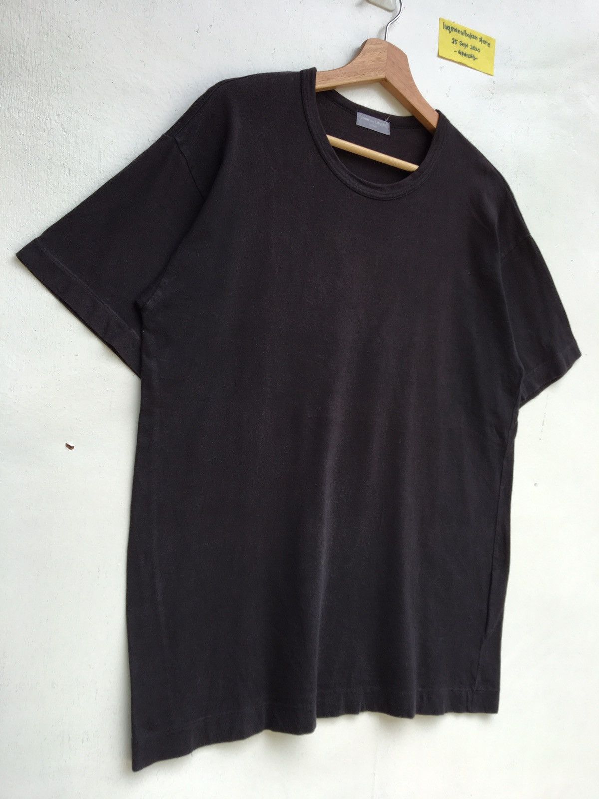 Comme des Garcons Vintage 80s Comme Des Garcons Homme Plain Black Shirt Size US M / EU 48-50 / 2 - 2 Thumbnail