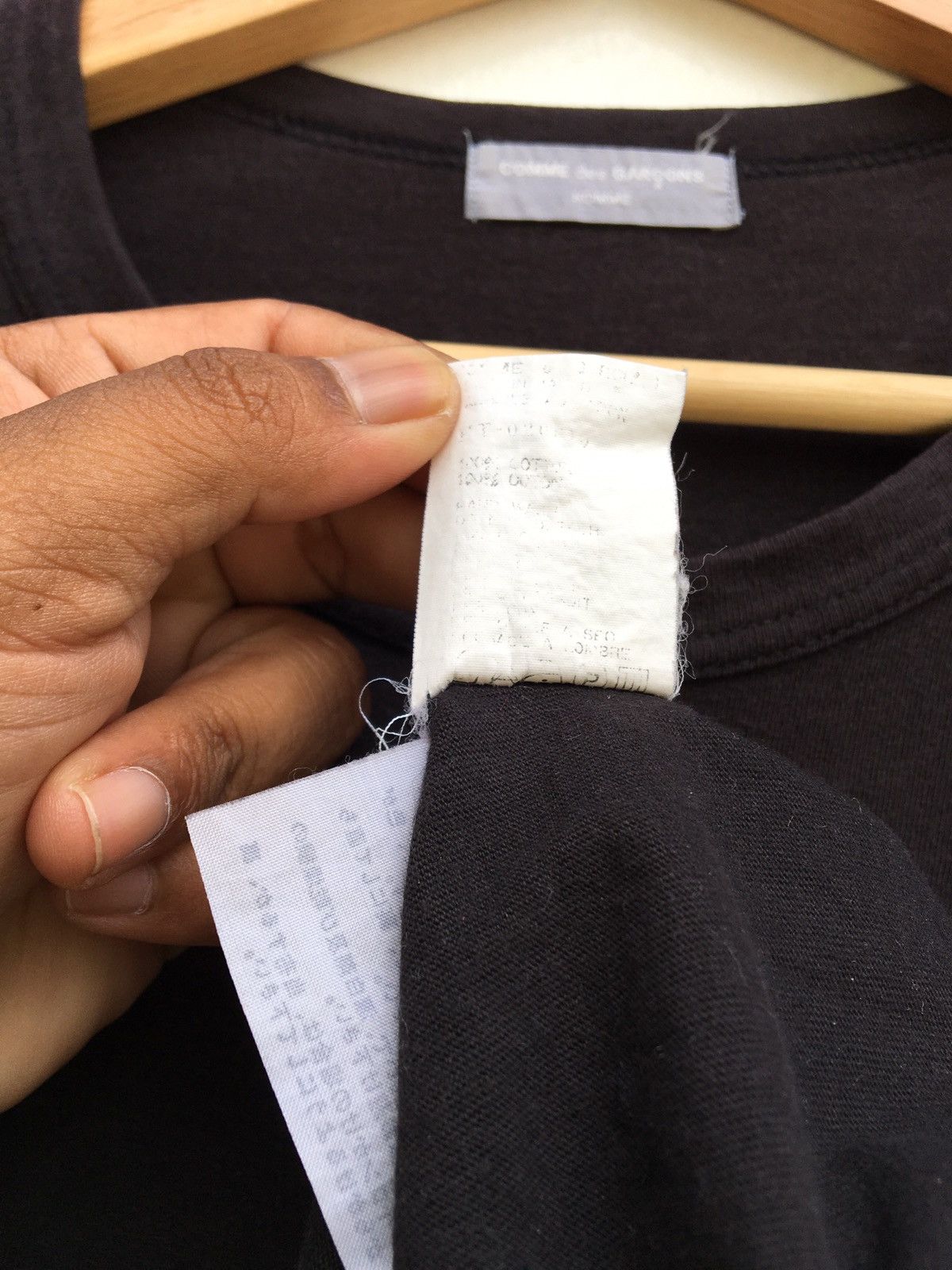 Comme des Garcons Vintage 80s Comme Des Garcons Homme Plain Black Shirt Size US M / EU 48-50 / 2 - 10 Thumbnail