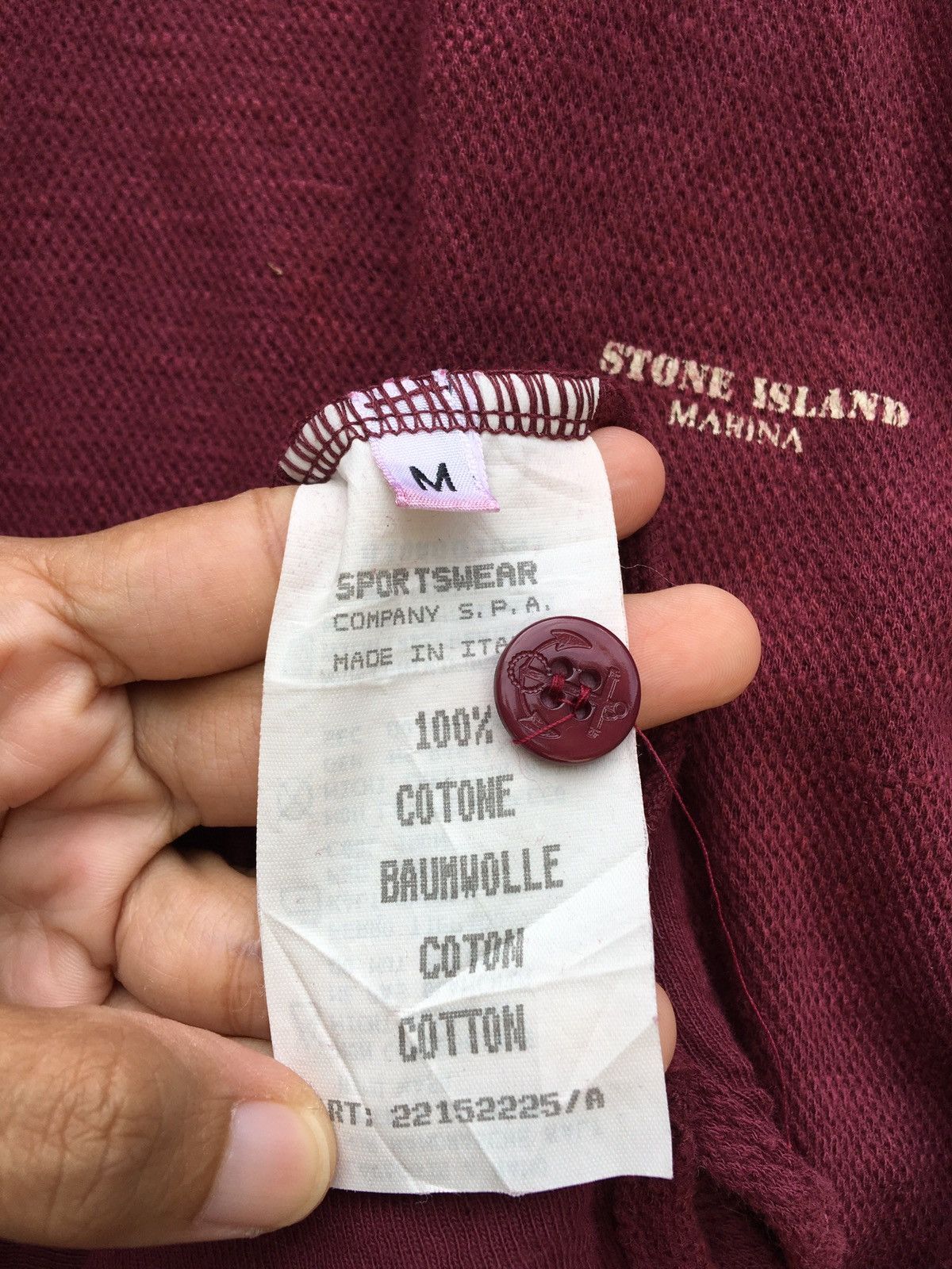 Stone Island Vintage Stone Island Marina Polo Shirt from SS 1995 Size US M / EU 48-50 / 2 - 12 Thumbnail