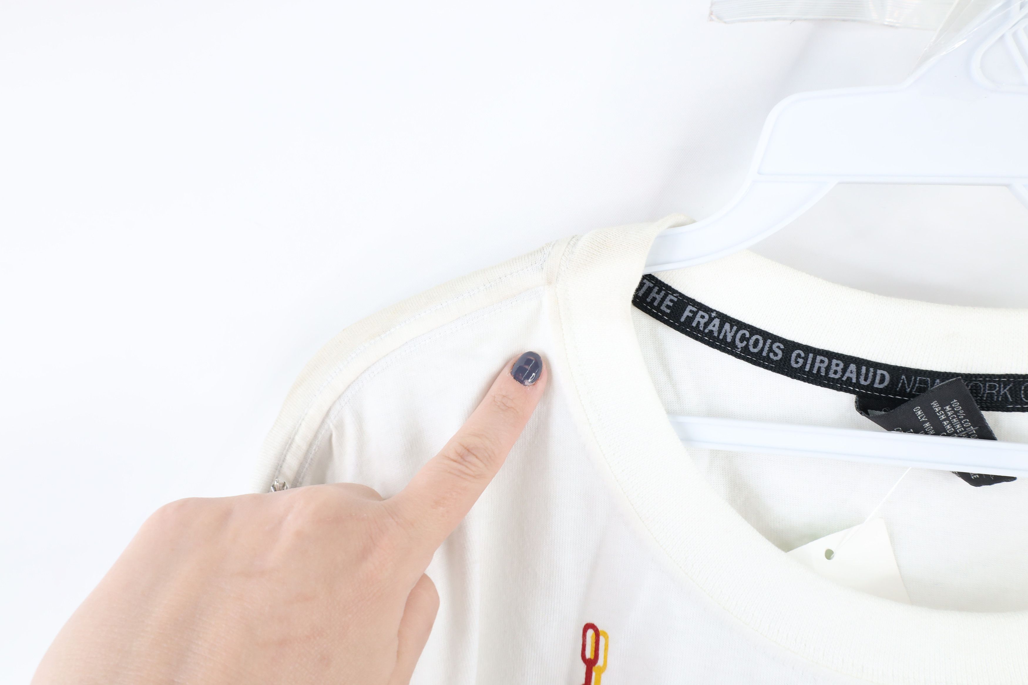 Marithe + Francois Girbaud × Vintage NOS Vintage 90s Marithe Francois Girbaud Link T-Shirt White Size US XXL / EU 58 / 5 - 9 Thumbnail