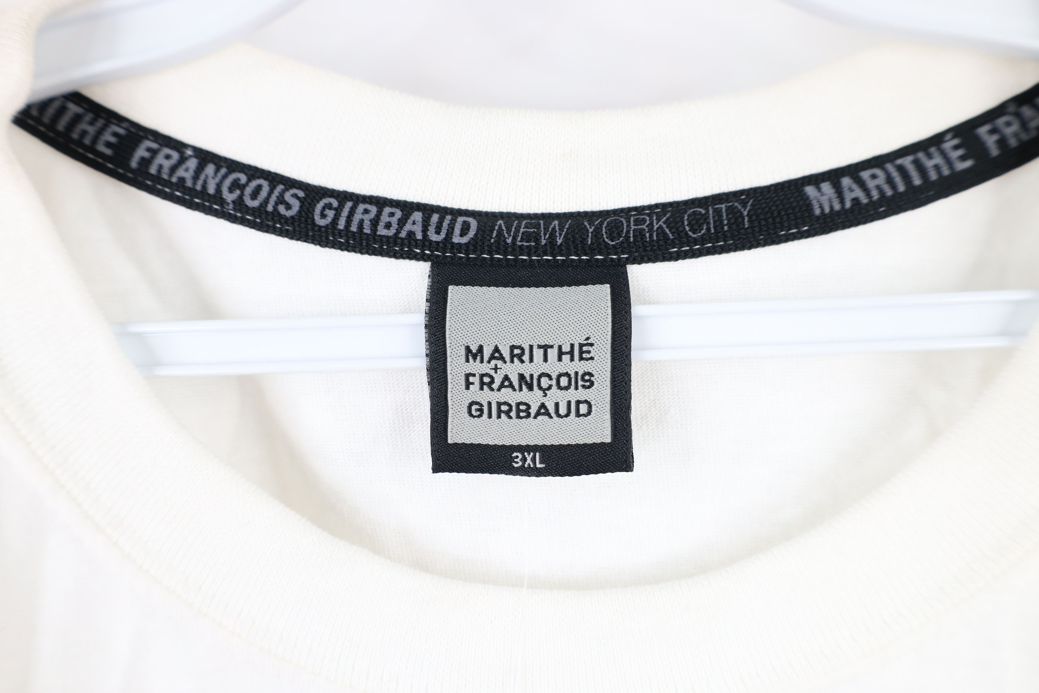 Marithe + Francois Girbaud × Vintage NOS Vintage 90s Marithe Francois Girbaud Link T-Shirt White Size US XXL / EU 58 / 5 - 5 Thumbnail