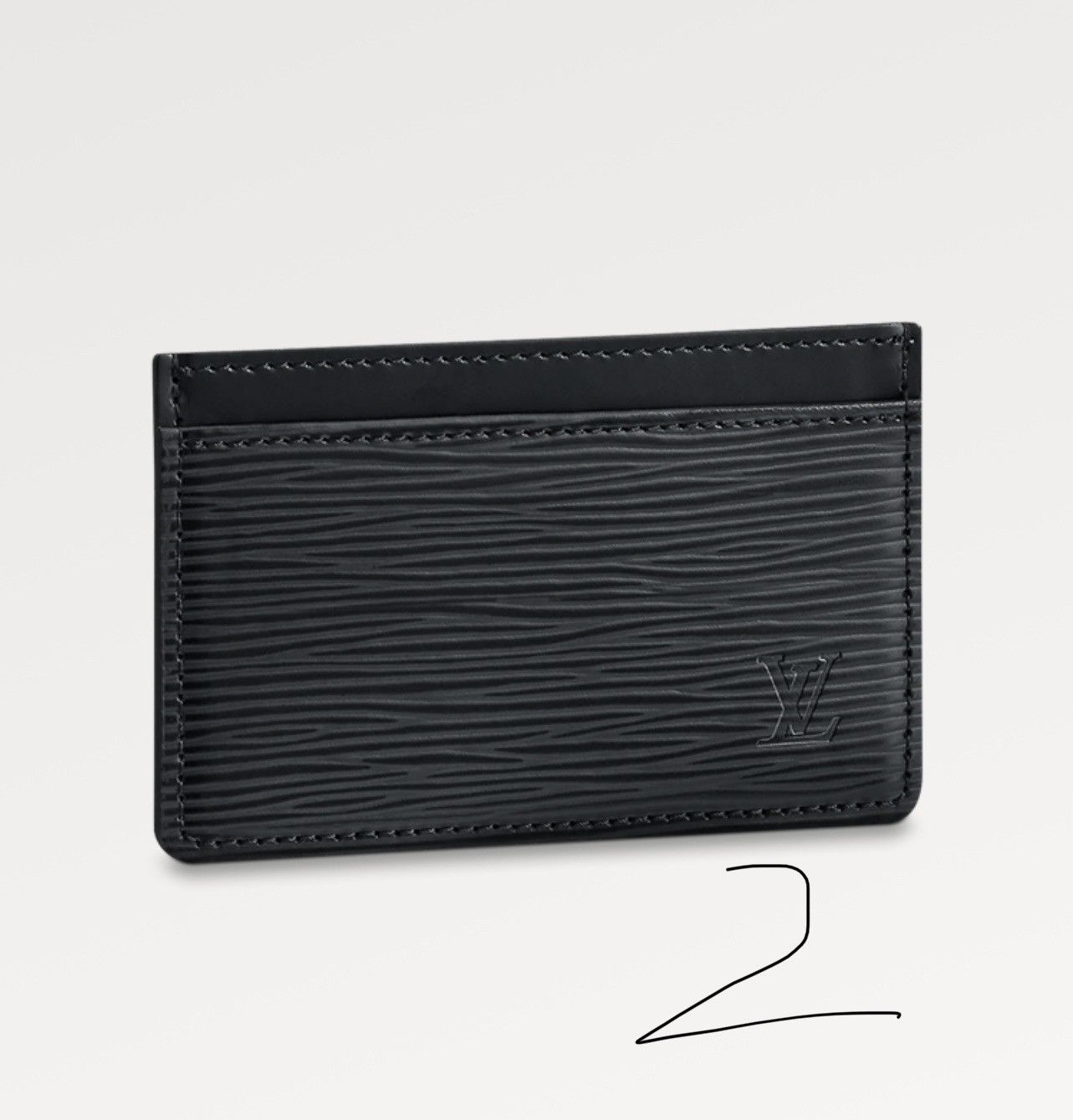 Louis Vuitton Louis Vuitton Epi Leather Black Cardholder - New Size ONE SIZE - 2 Thumbnail