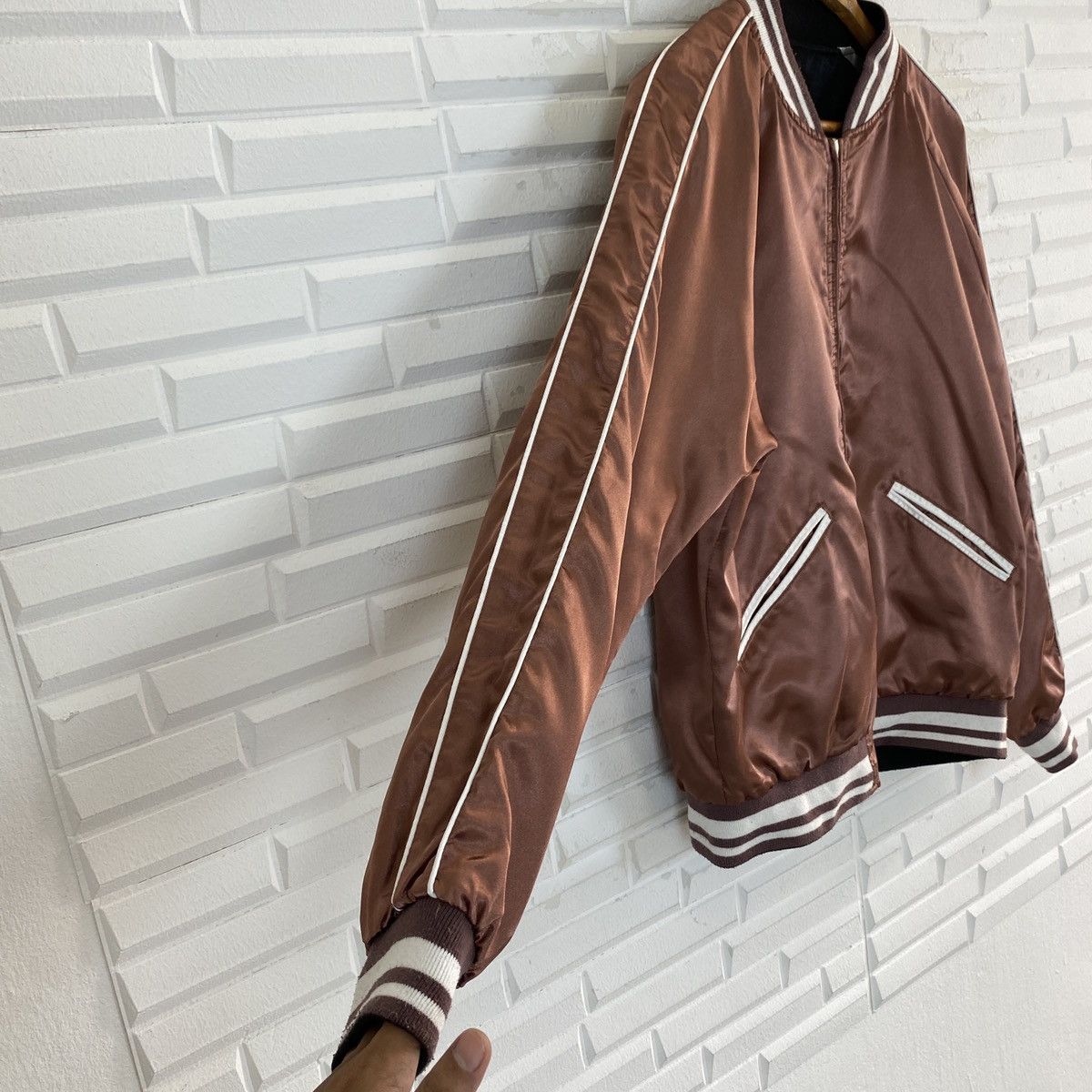 Japanese Brand 🔥LAST PRICE🔥 Browny Vintage Reversible Bomber Jacket Size US L / EU 52-54 / 3 - 18 Thumbnail