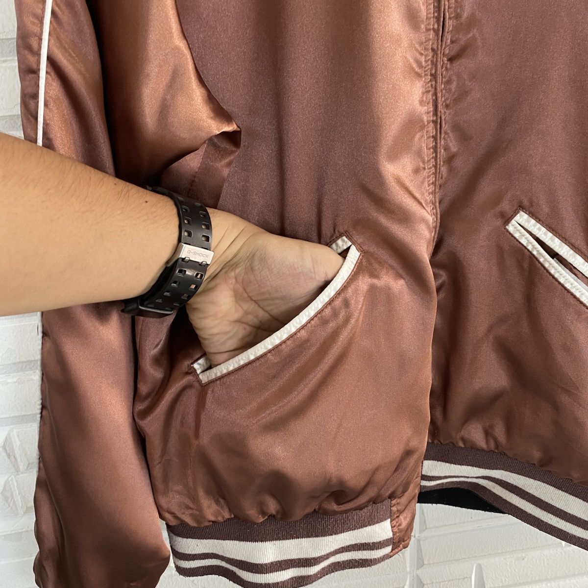 Japanese Brand 🔥LAST PRICE🔥 Browny Vintage Reversible Bomber Jacket Size US L / EU 52-54 / 3 - 19 Thumbnail