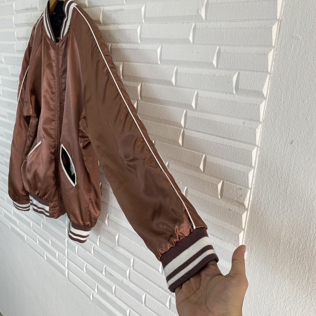 Japanese Brand 🔥LAST PRICE🔥 Browny Vintage Reversible Bomber Jacket Size US L / EU 52-54 / 3 - 21 Thumbnail