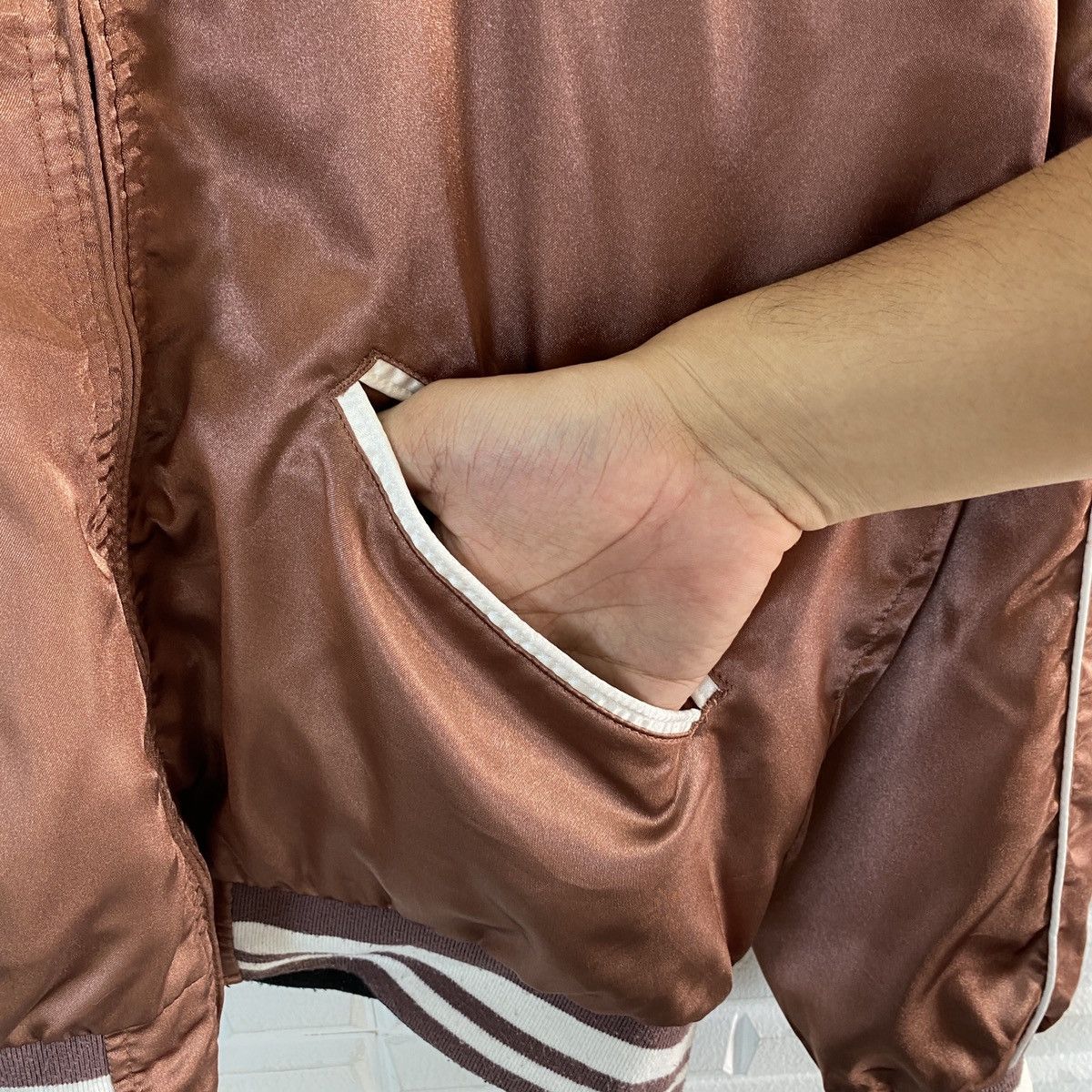 Japanese Brand 🔥LAST PRICE🔥 Browny Vintage Reversible Bomber Jacket Size US L / EU 52-54 / 3 - 20 Thumbnail