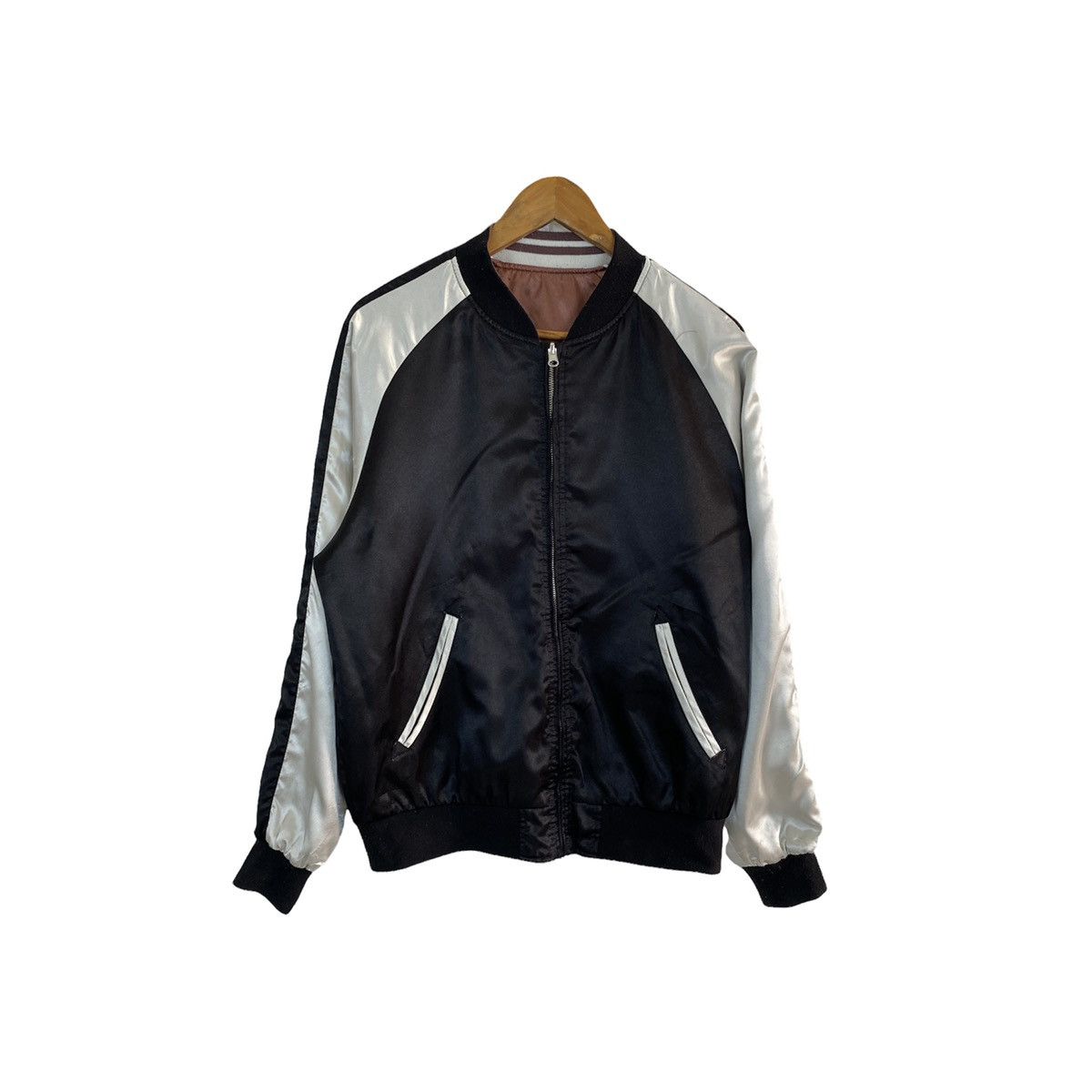 image of Japanese Browny Vintage Reversible Bomber Jacket in Mix, Men's (Size Large)