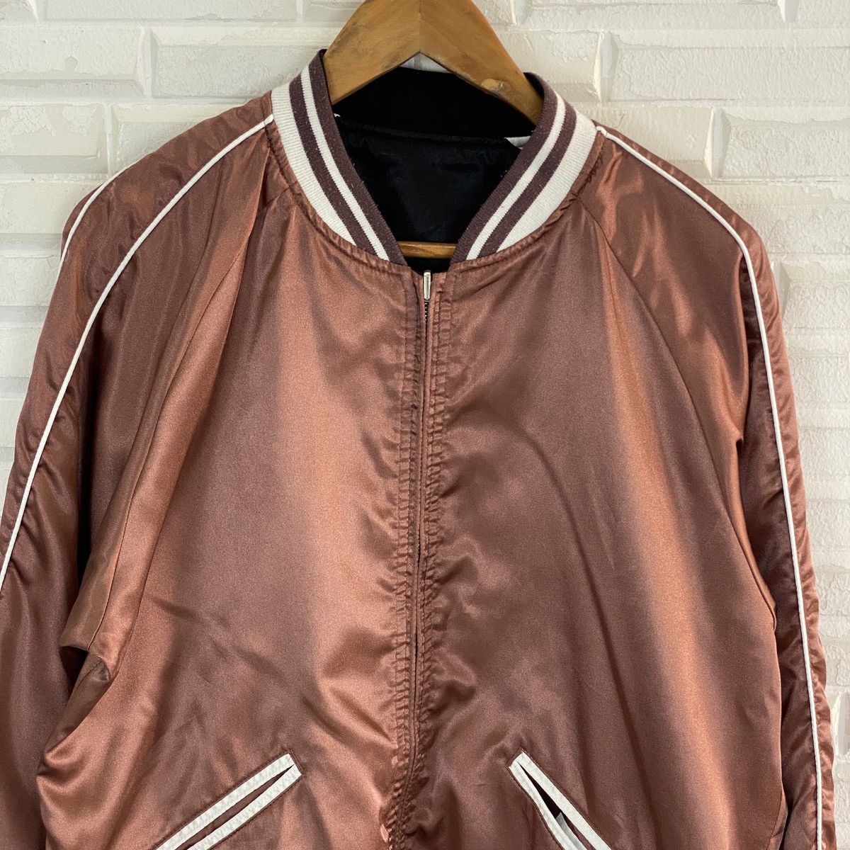 Japanese Brand 🔥LAST PRICE🔥 Browny Vintage Reversible Bomber Jacket Size US L / EU 52-54 / 3 - 15 Thumbnail