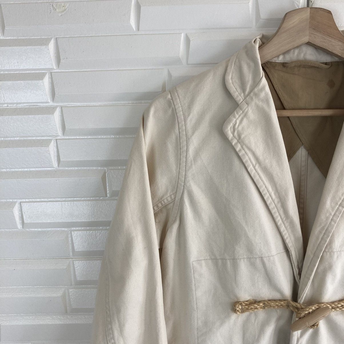 Kapital Kapital Single Wooden Toggle White Blazer/Coat Size US XS / EU 42 / 0 - 4 Thumbnail