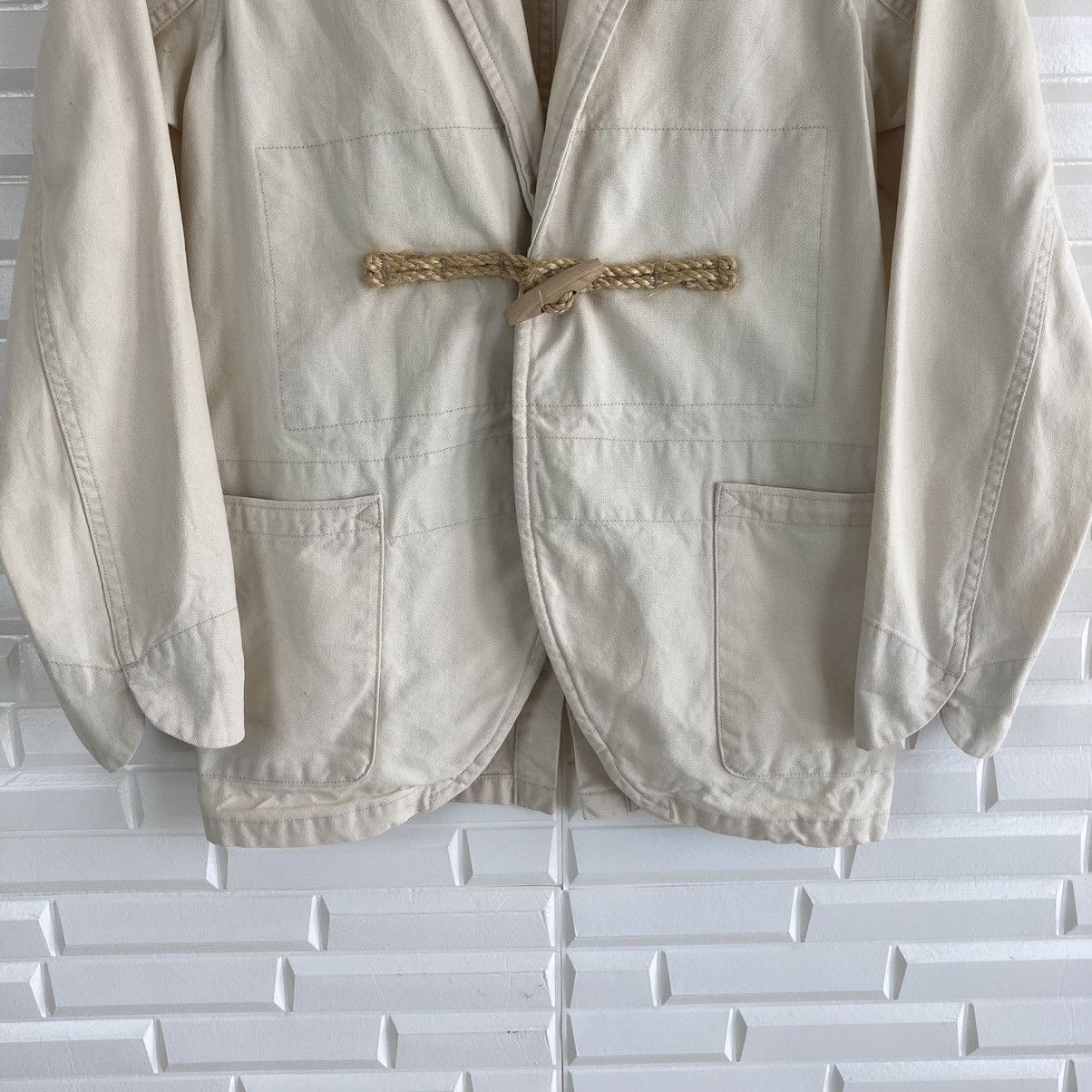Kapital Kapital Single Wooden Toggle White Blazer/Coat Size US XS / EU 42 / 0 - 7 Thumbnail