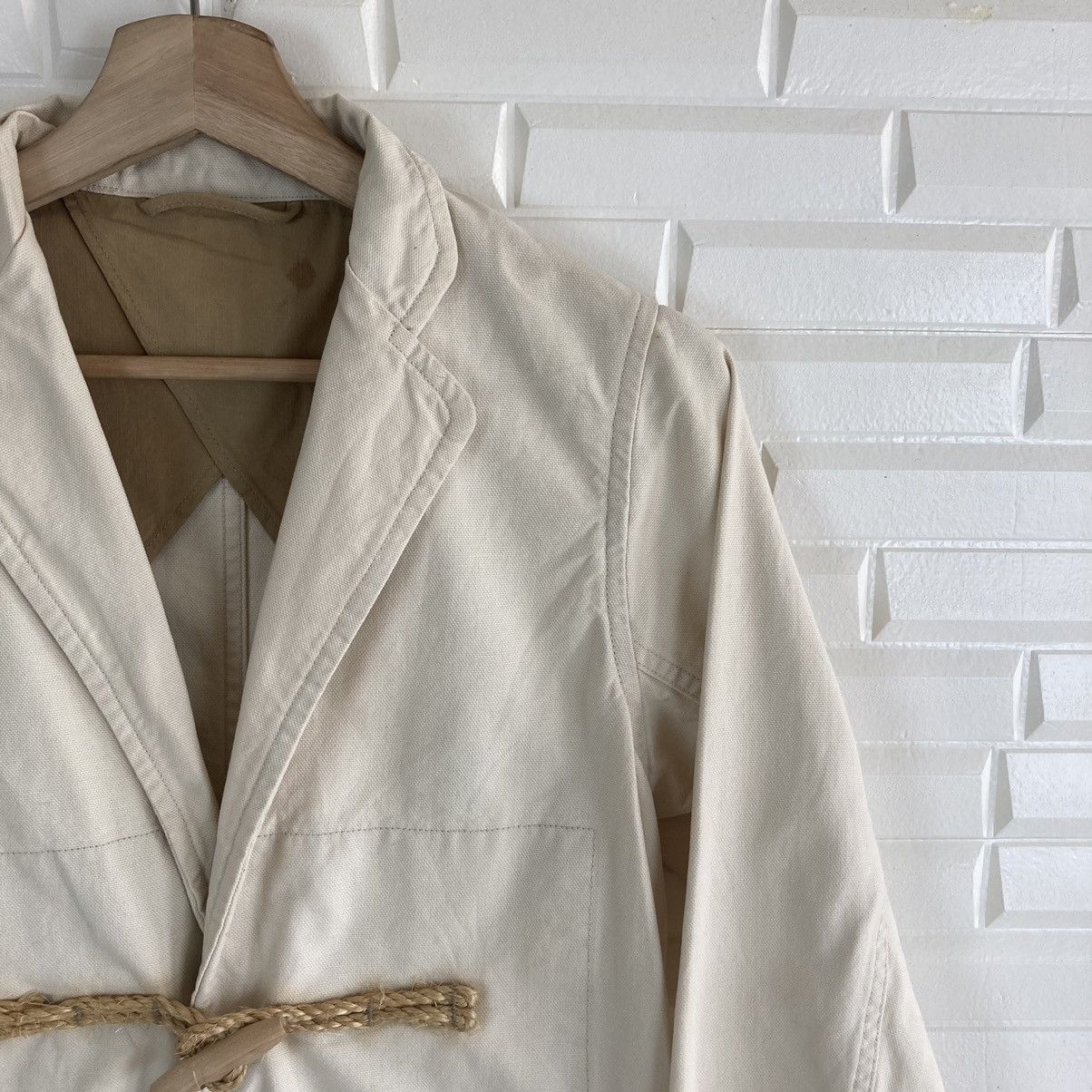 Kapital Kapital Single Wooden Toggle White Blazer/Coat Size US XS / EU 42 / 0 - 5 Thumbnail