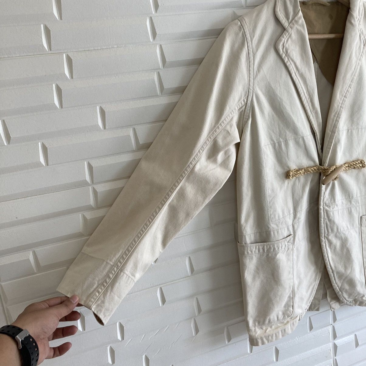 Kapital Kapital Single Wooden Toggle White Blazer/Coat Size US XS / EU 42 / 0 - 9 Thumbnail