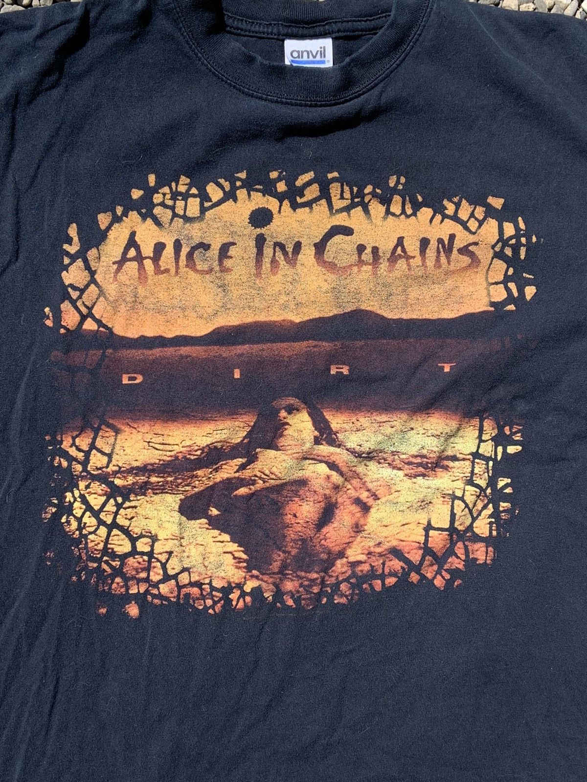 Anvil × Band Tees × Rock T Shirt Vintage Alice in chains 2004 Dirt 