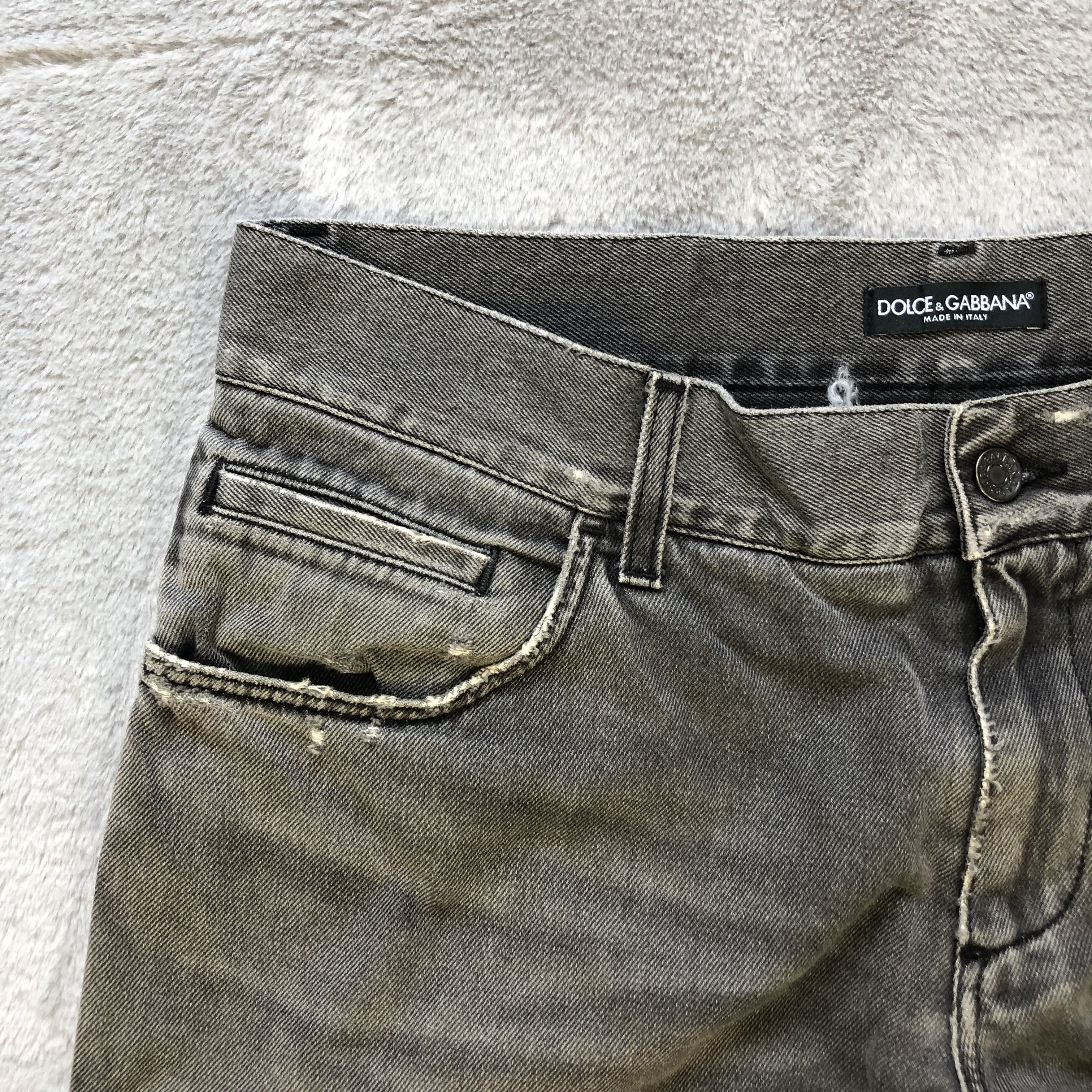 Dolce & Gabbana TRASHED🔥 D&G LIGHT WASH DENIM PANT #6661-78 Size US 35 - 3 Thumbnail