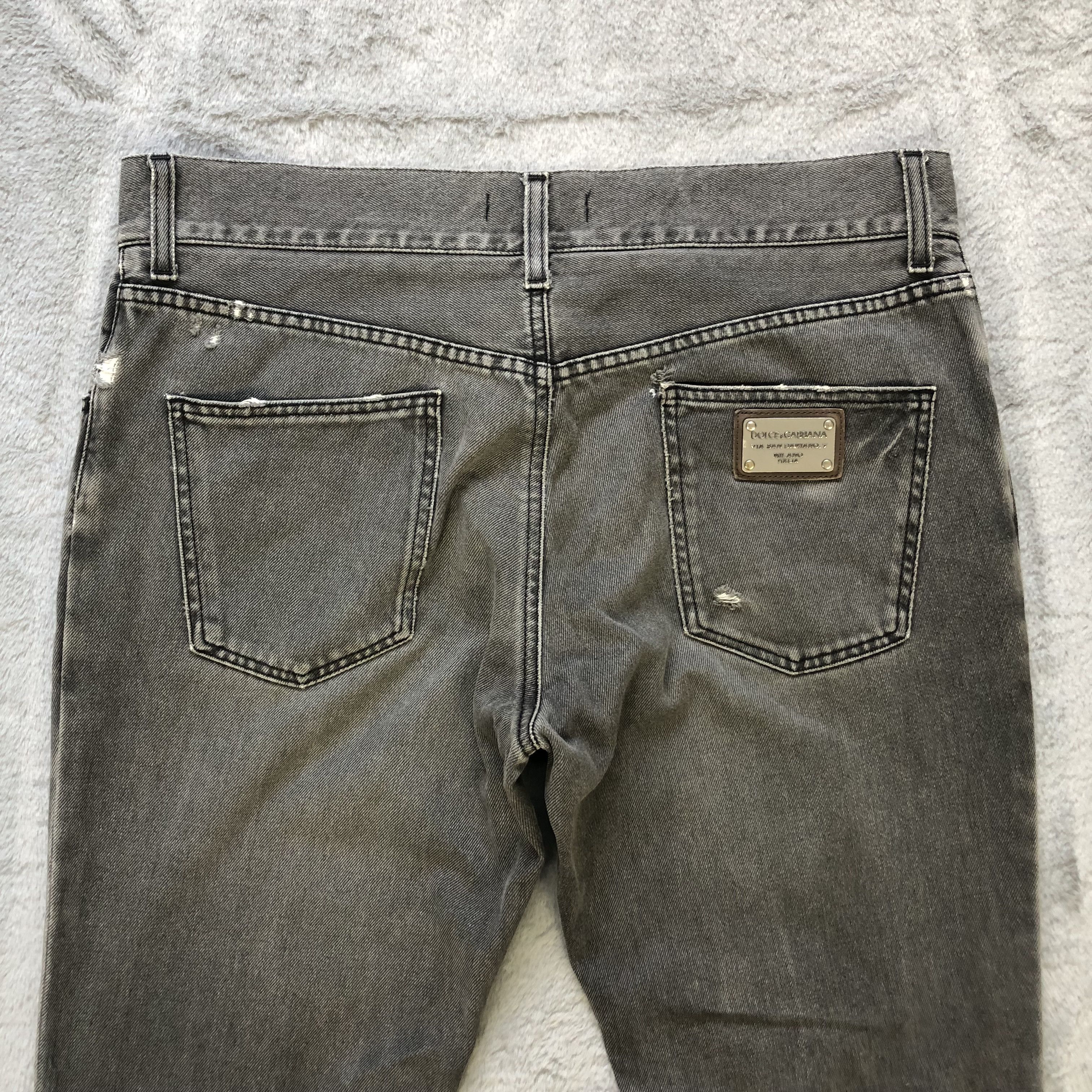 Dolce & Gabbana TRASHED🔥 D&G LIGHT WASH DENIM PANT #6661-78 Size US 35 - 17 Thumbnail