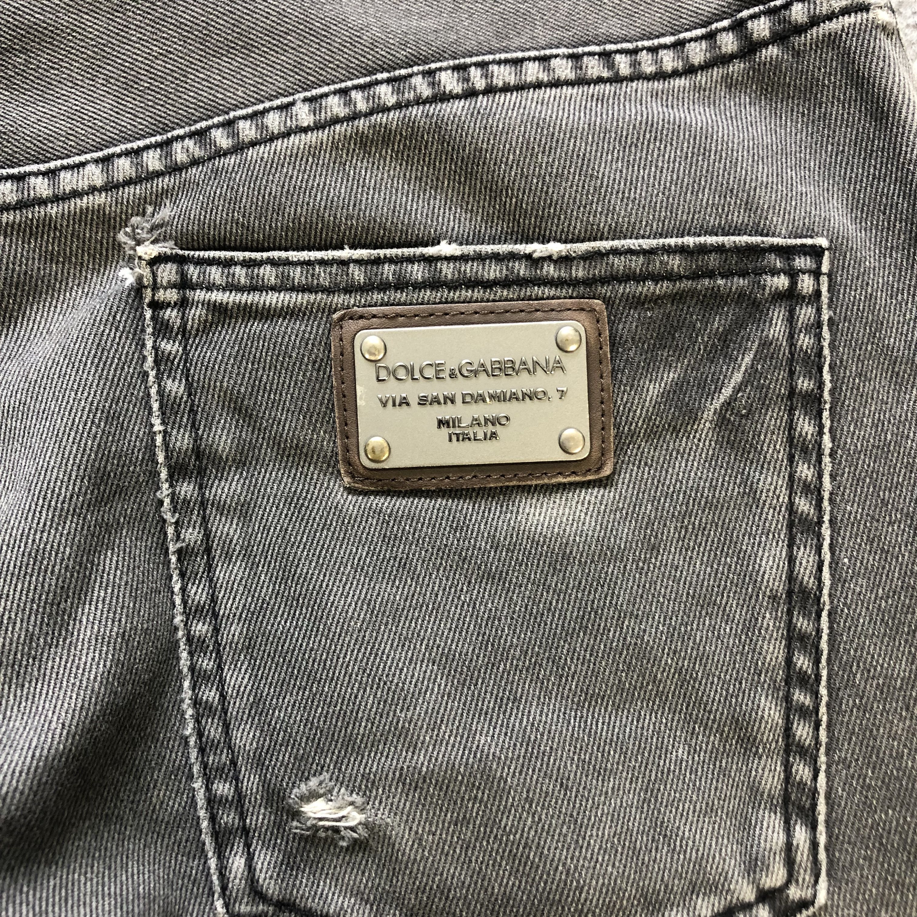 Dolce & Gabbana TRASHED🔥 D&G LIGHT WASH DENIM PANT #6661-78 Size US 35 - 20 Thumbnail