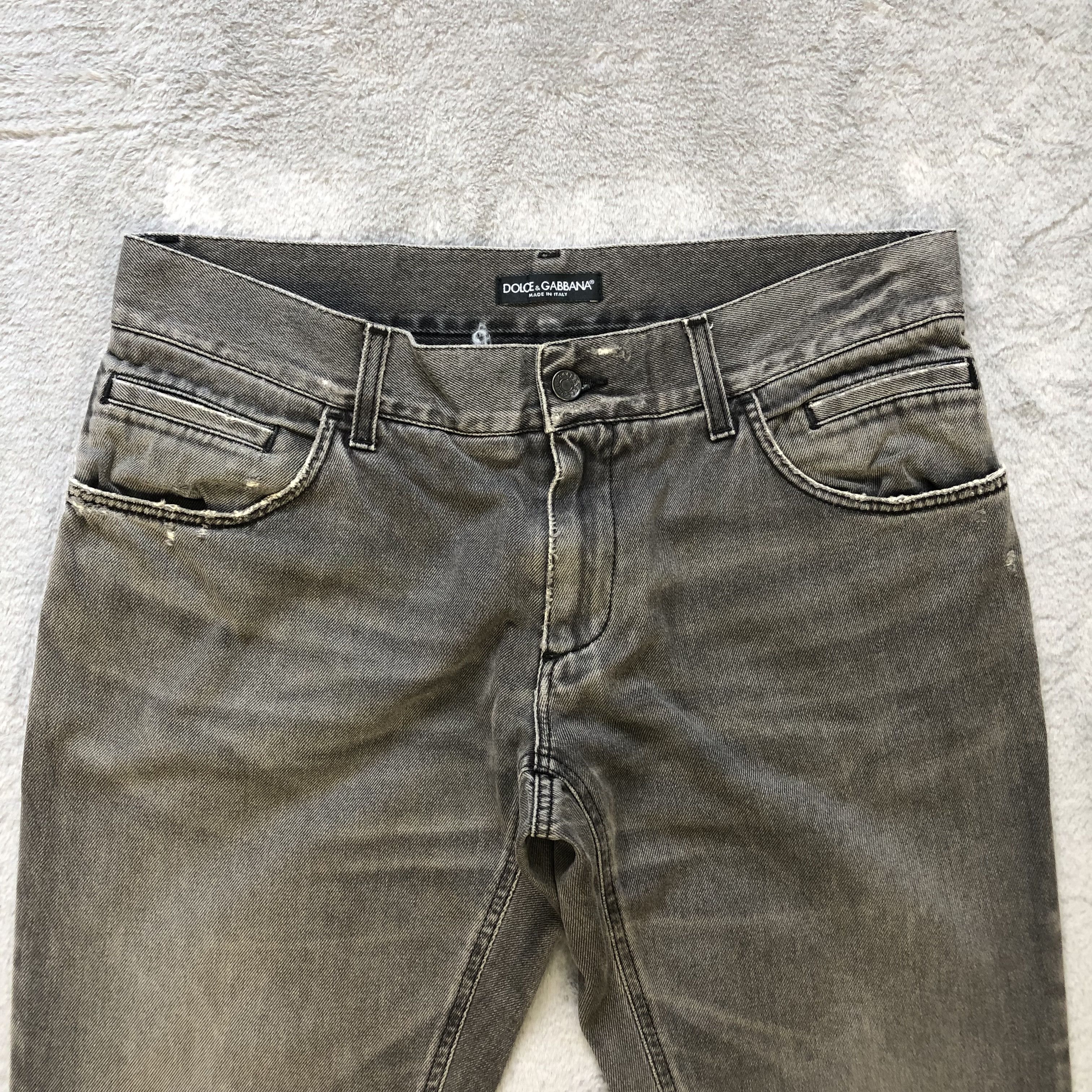 Dolce & Gabbana TRASHED🔥 D&G LIGHT WASH DENIM PANT #6661-78 Size US 35 - 2 Thumbnail