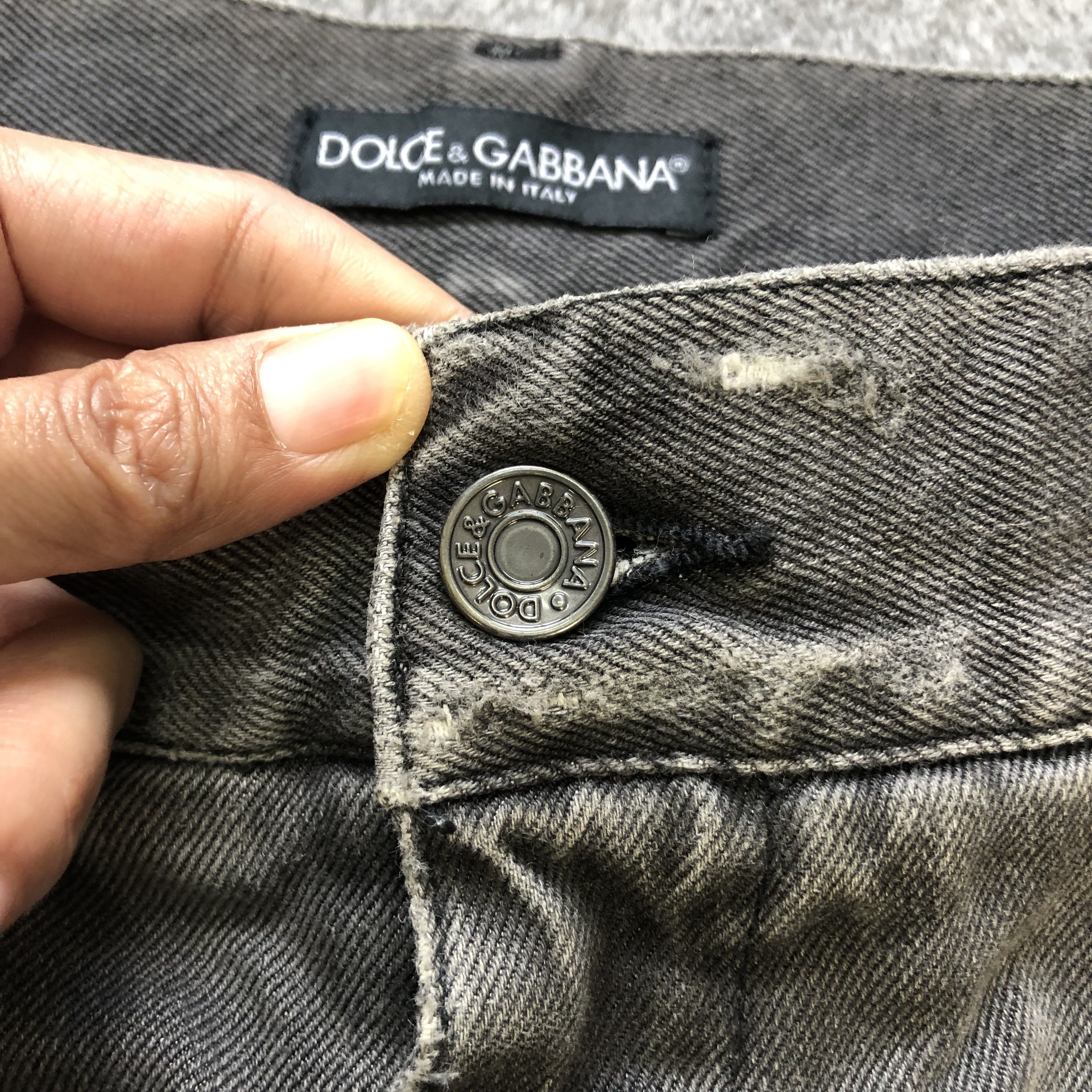 Dolce & Gabbana TRASHED🔥 D&G LIGHT WASH DENIM PANT #6661-78 Size US 35 - 5 Thumbnail