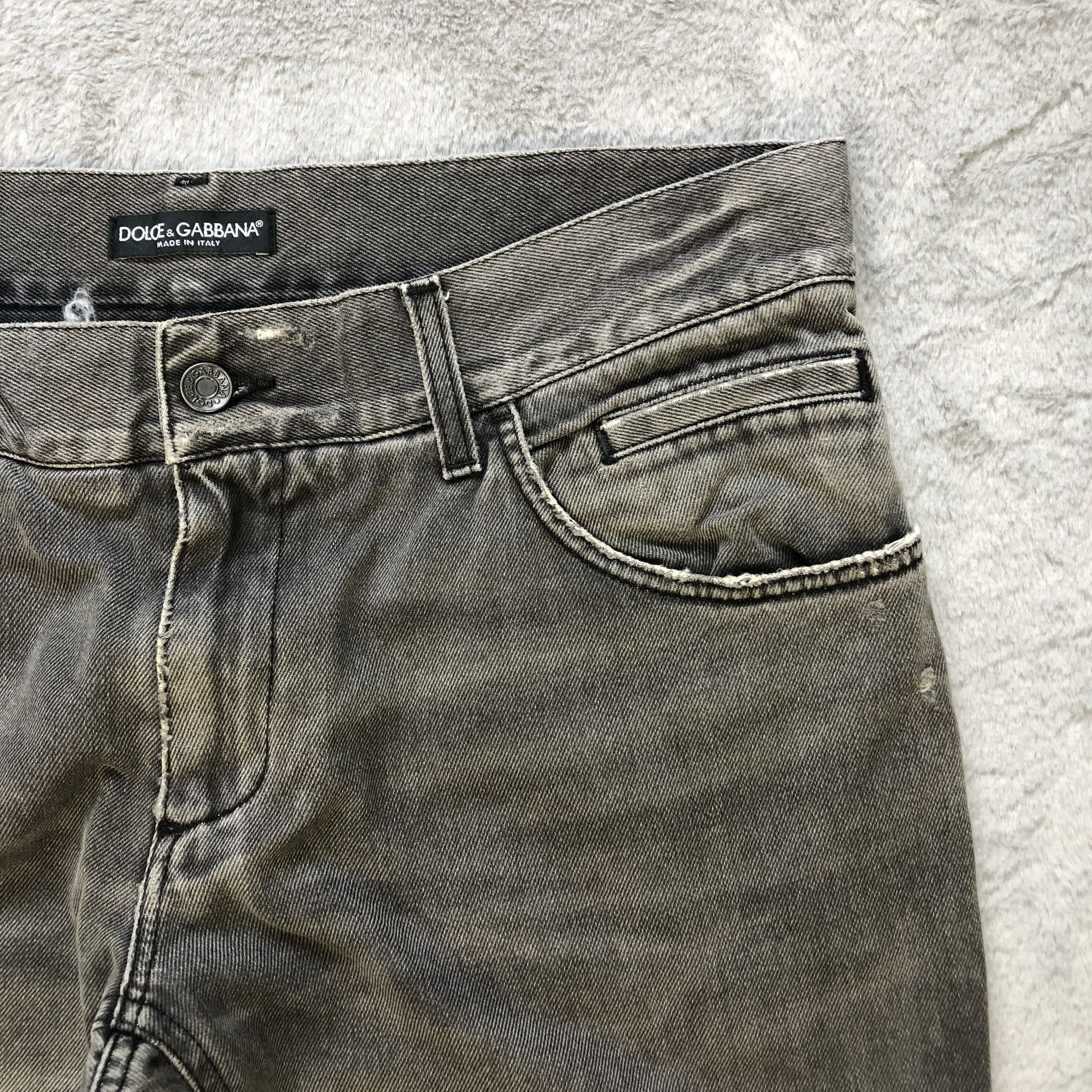 Dolce & Gabbana TRASHED🔥 D&G LIGHT WASH DENIM PANT #6661-78 Size US 35 - 4 Thumbnail