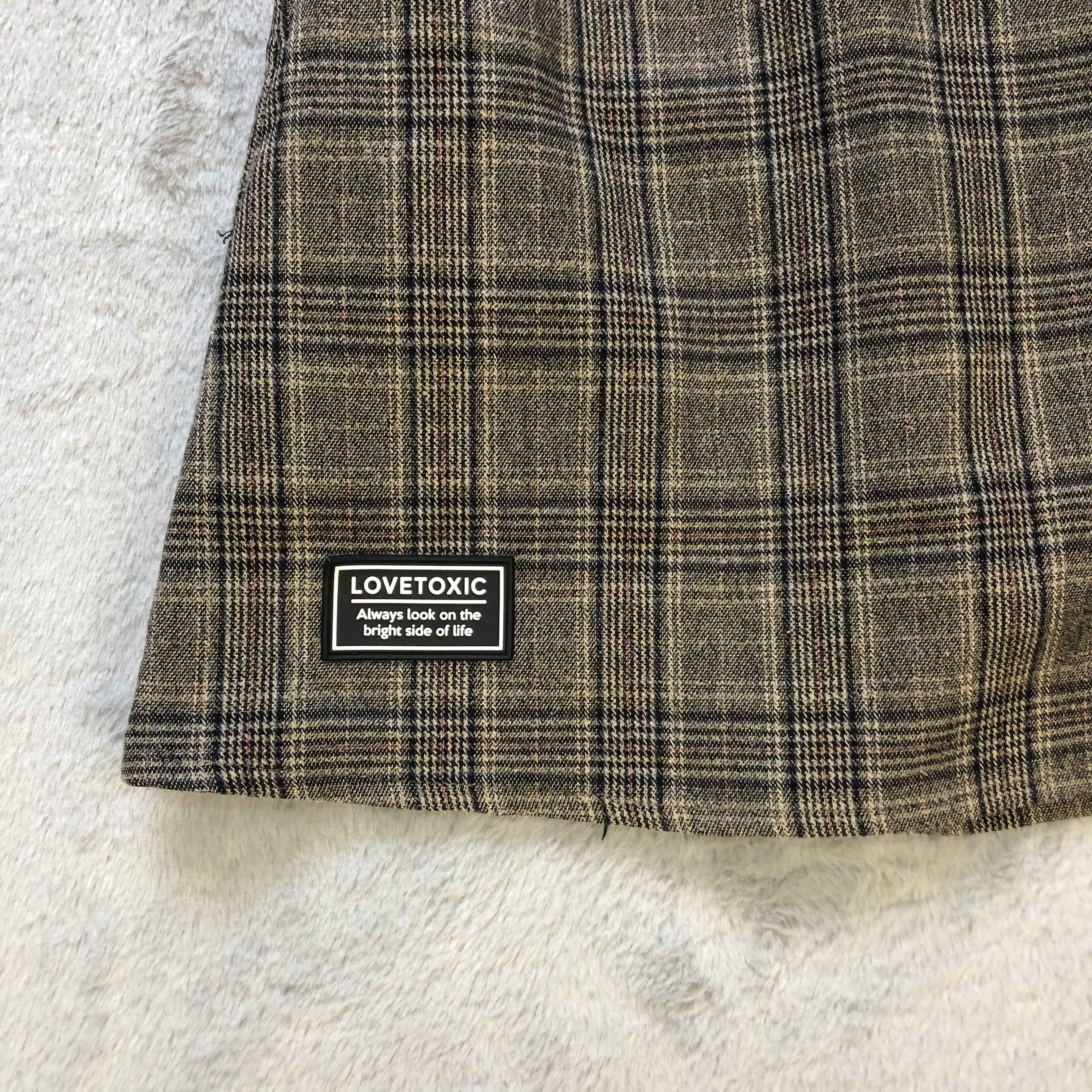 Japanese Brand LOVE TOXIC TARTAN CHECKED PLAID MINI SKIRT #6665-78 Size 27" / US 4 / IT 40 - 3 Thumbnail